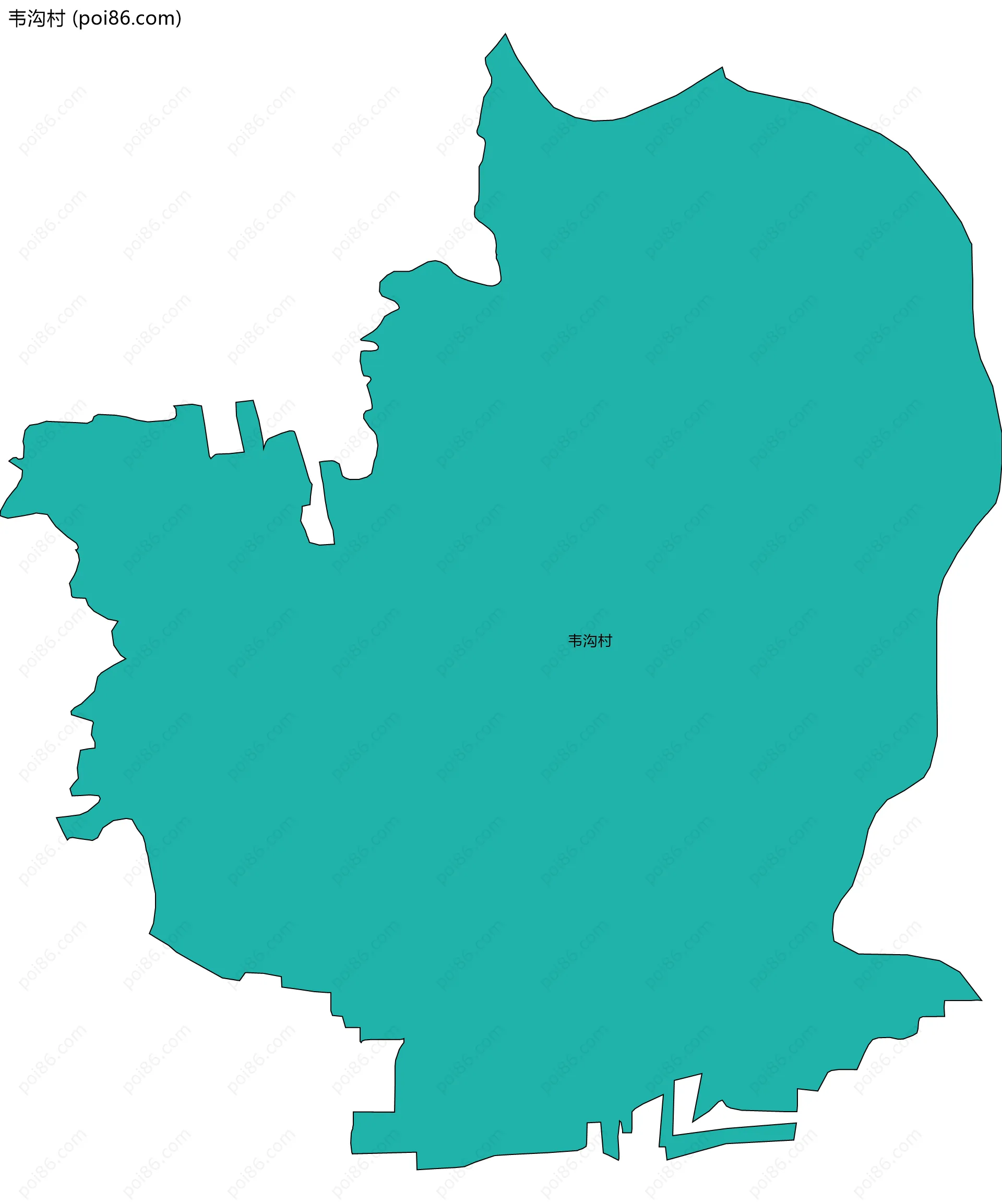 韦沟村边界地图