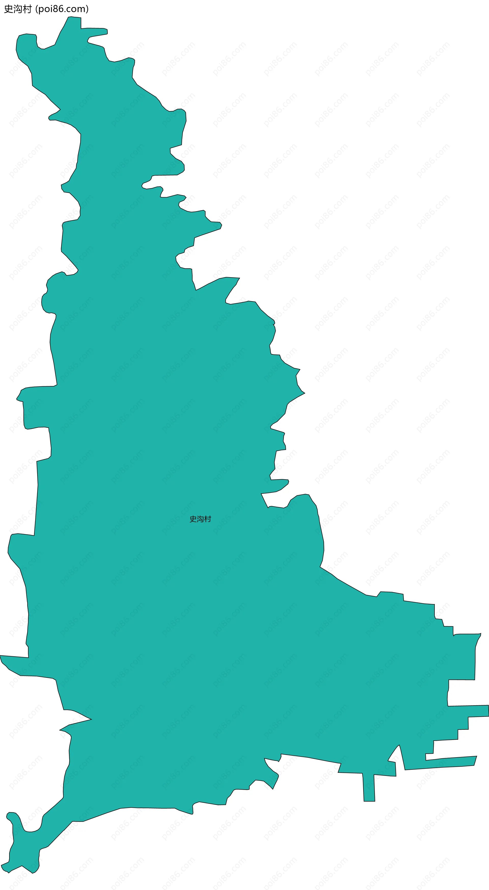 史沟村边界地图