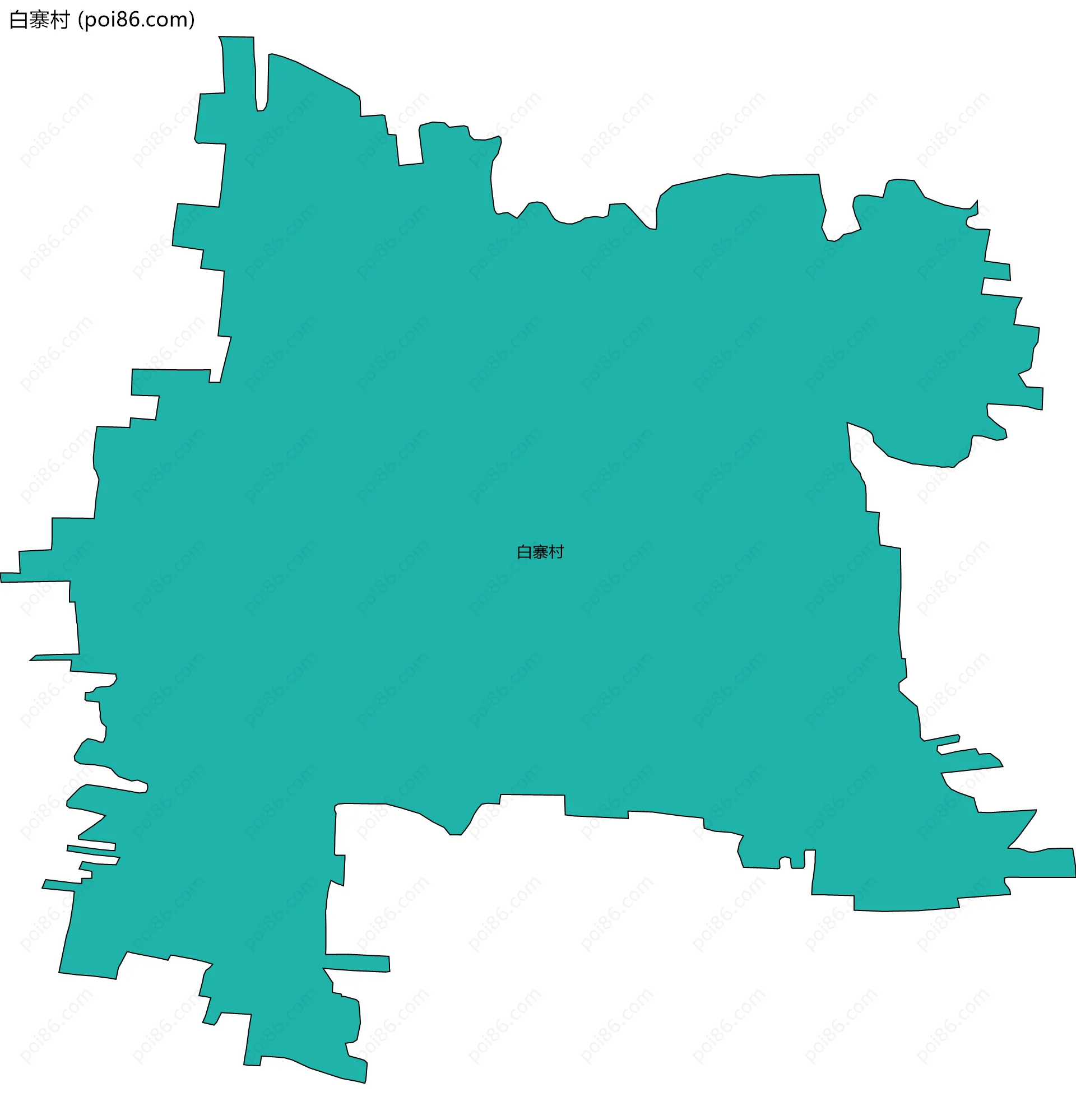 白寨村边界地图
