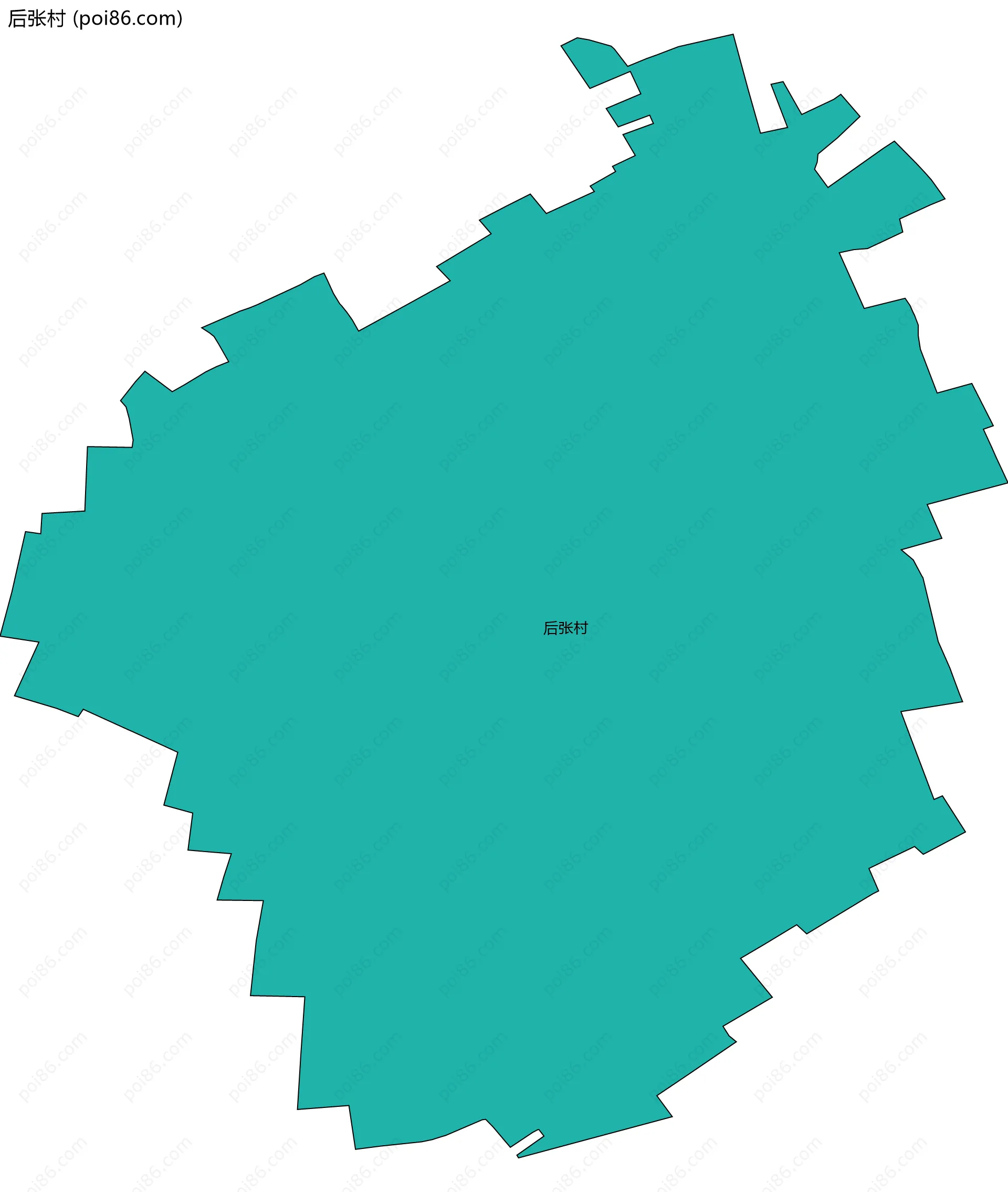 后张村边界地图