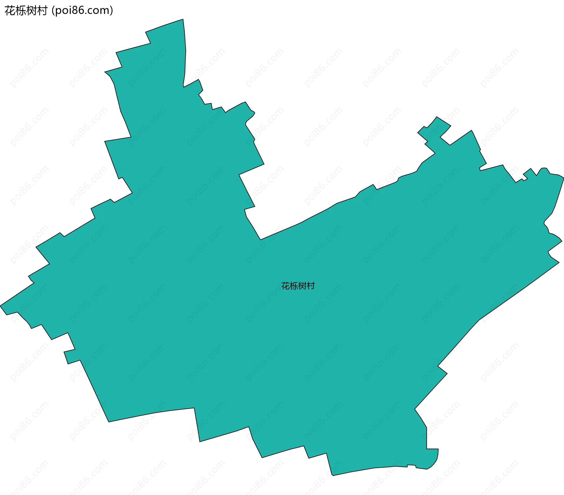 花栎树村边界地图