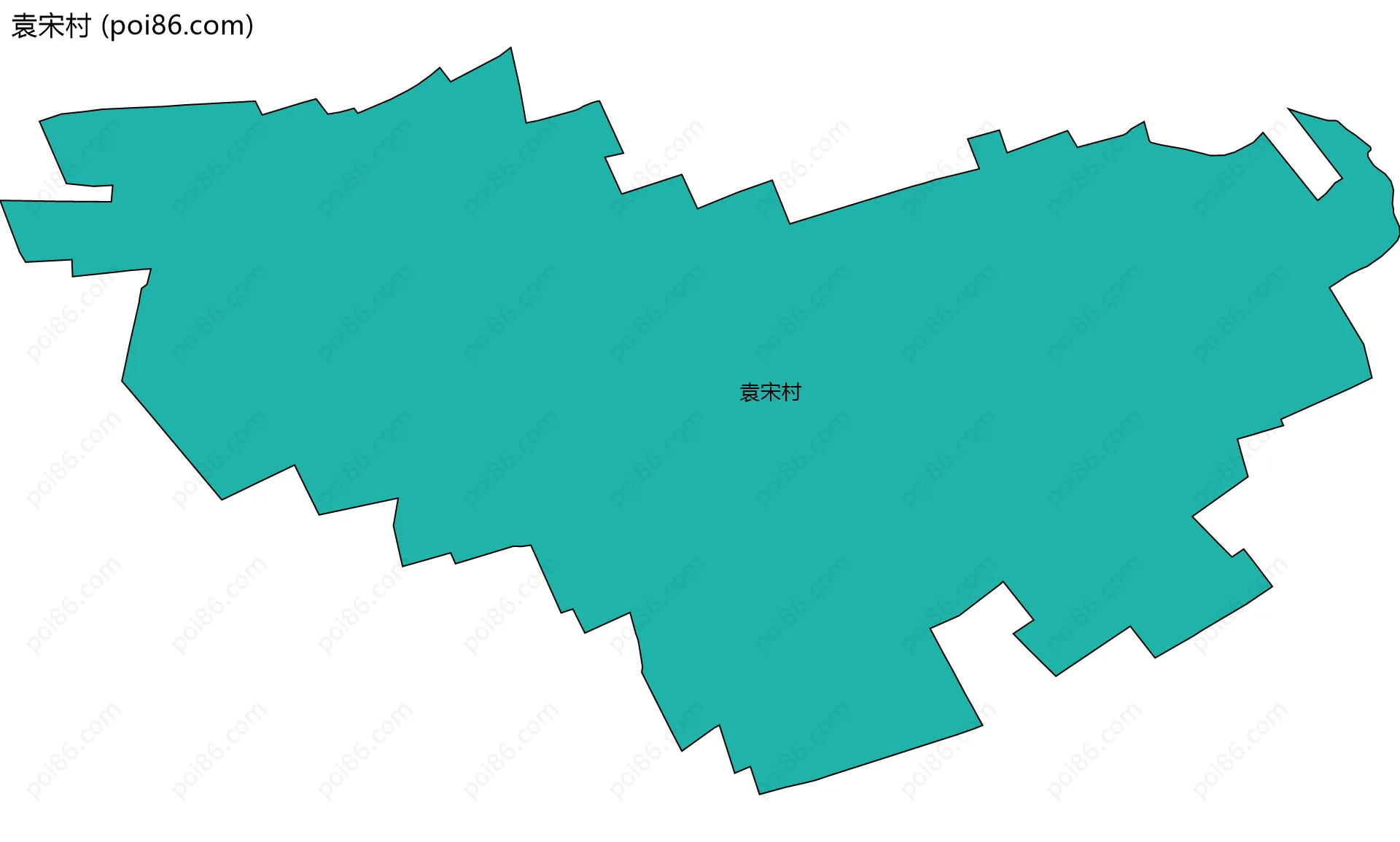 袁宋村边界地图