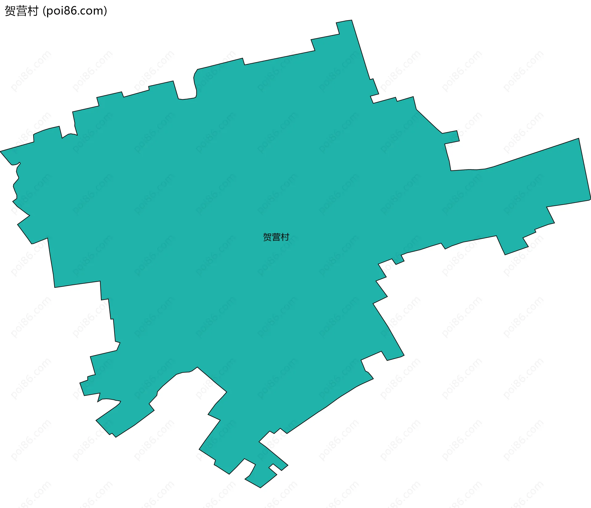 贺营村边界地图