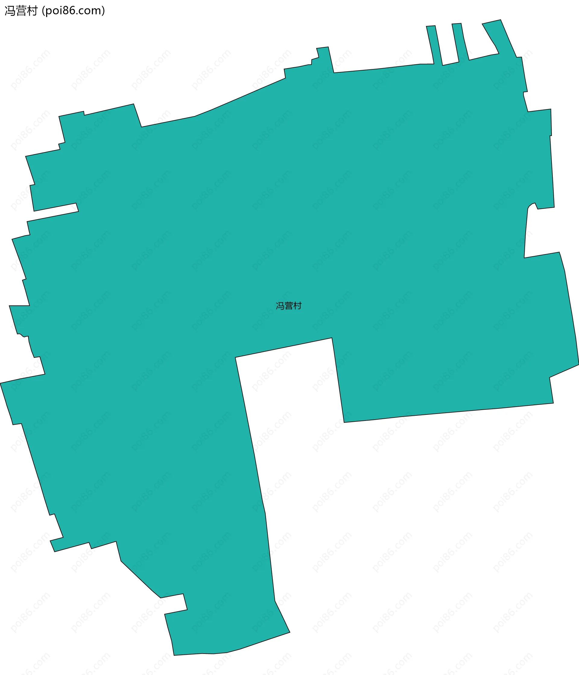 冯营村边界地图