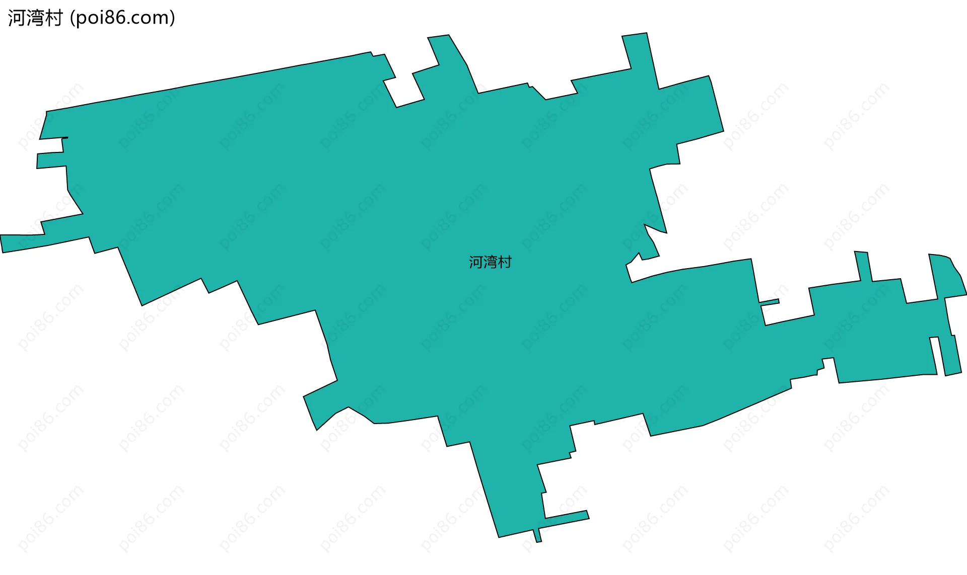 河湾村边界地图