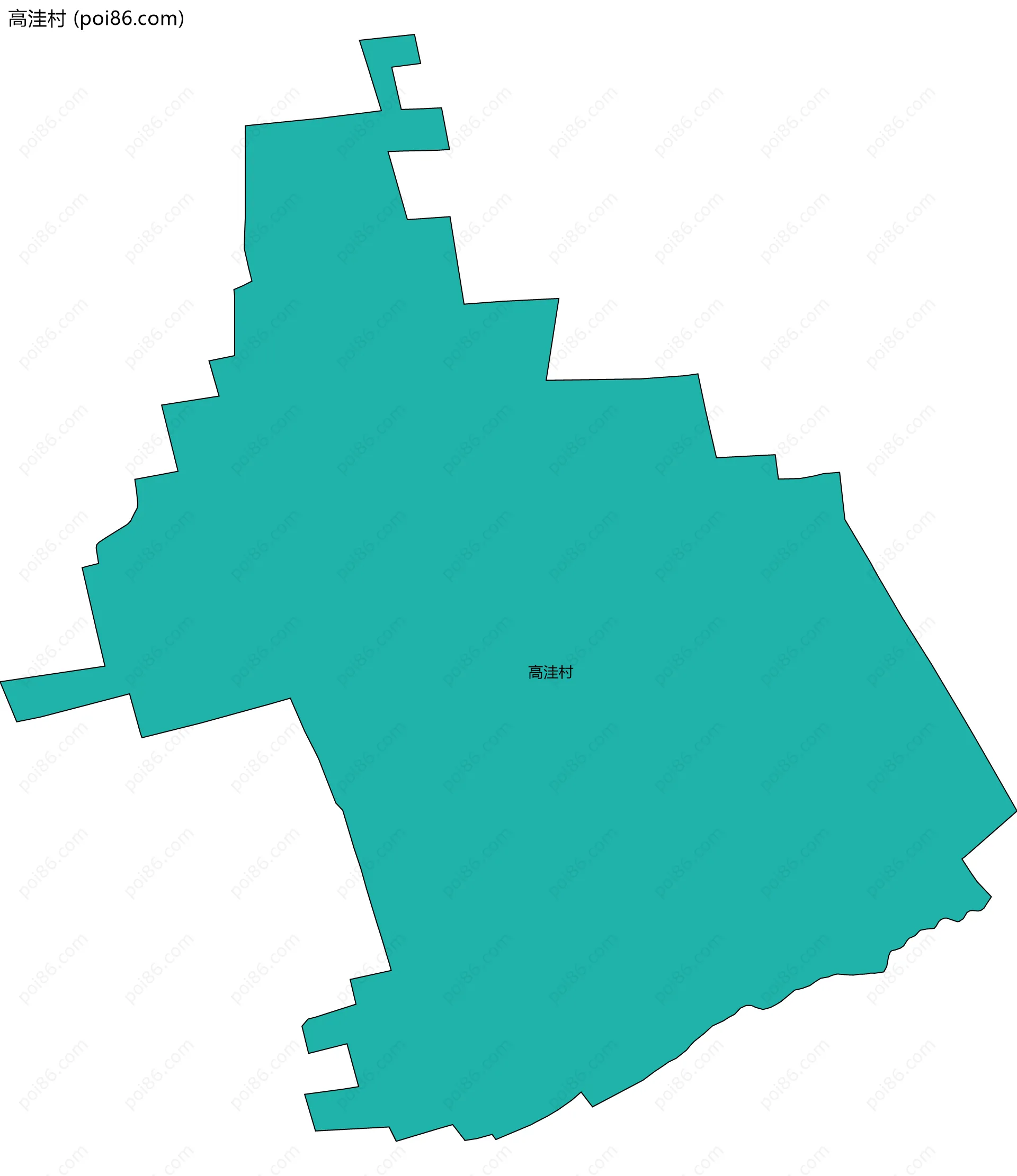 高洼村边界地图