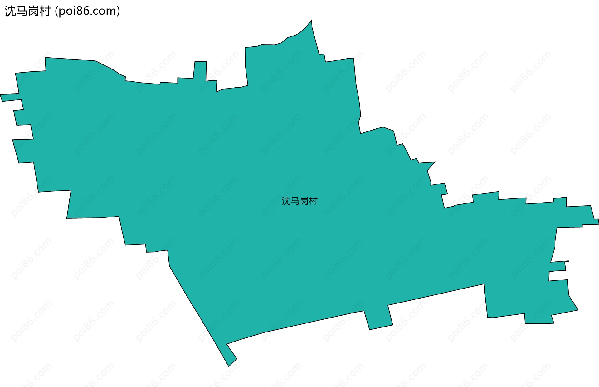 沈马岗村边界地图