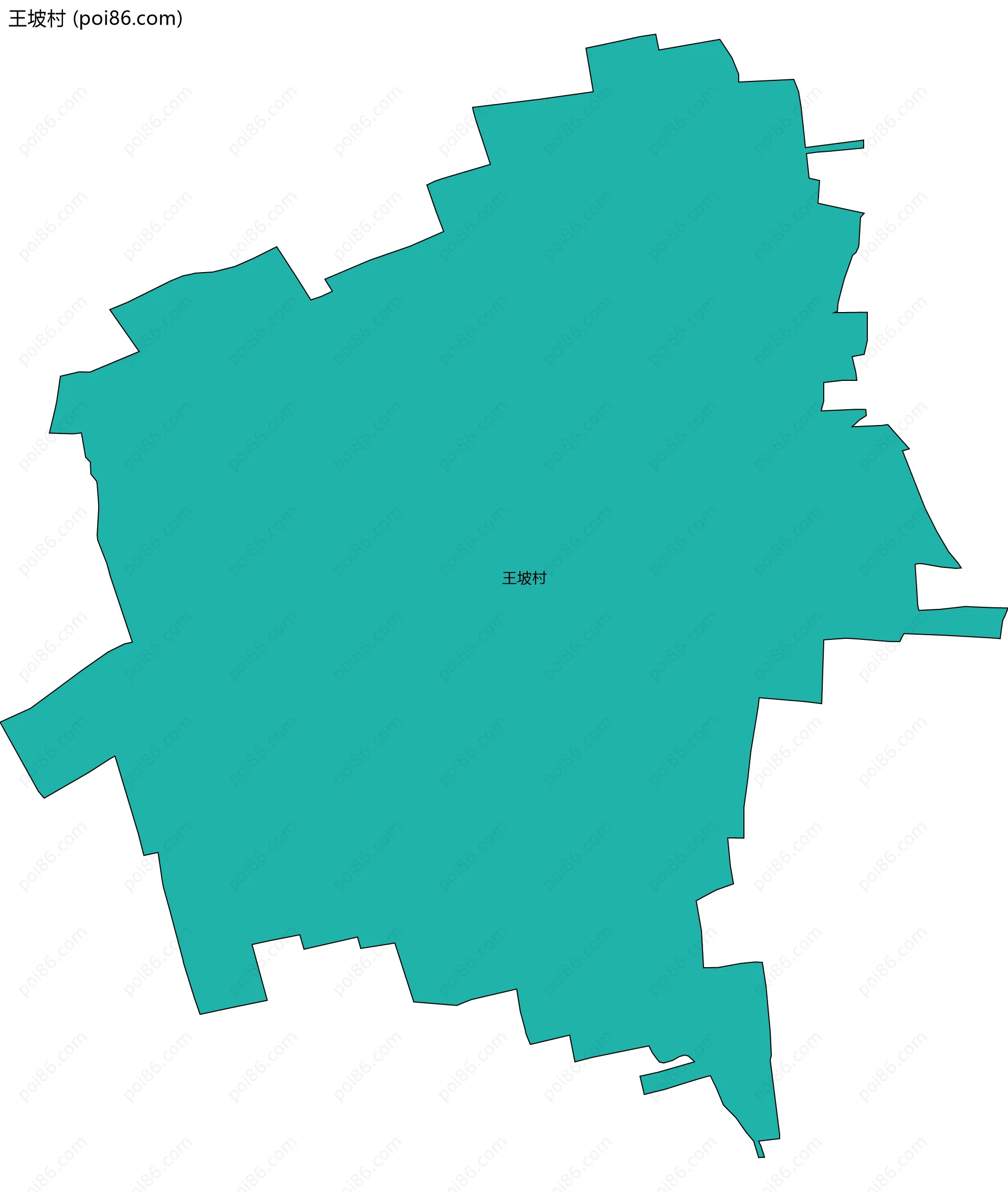王坡村边界地图