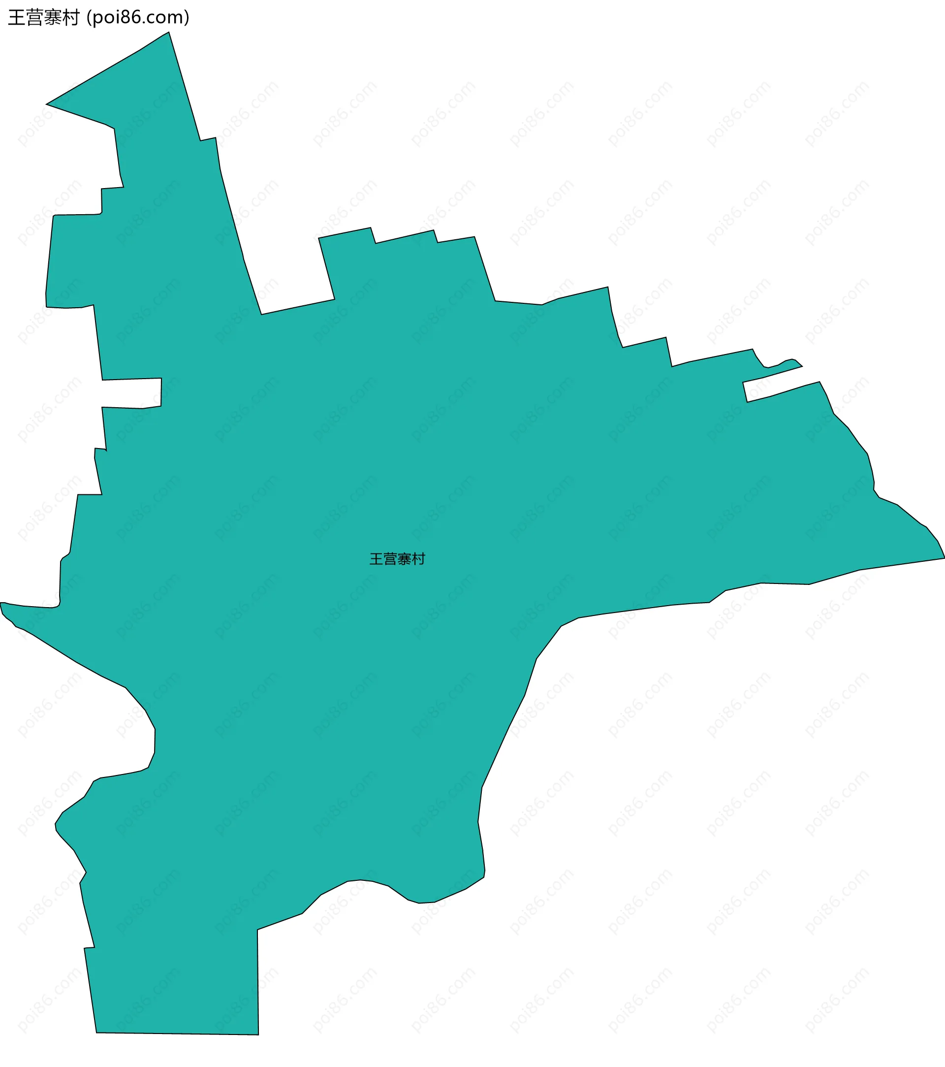 王营寨村边界地图