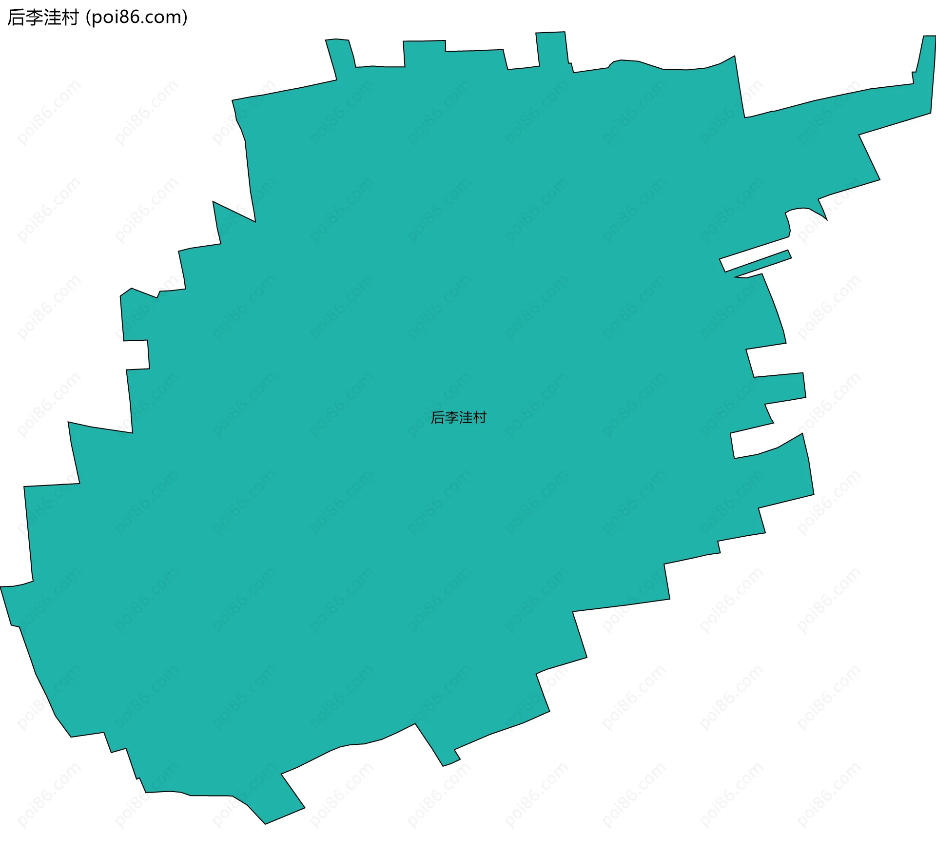 后李洼村边界地图