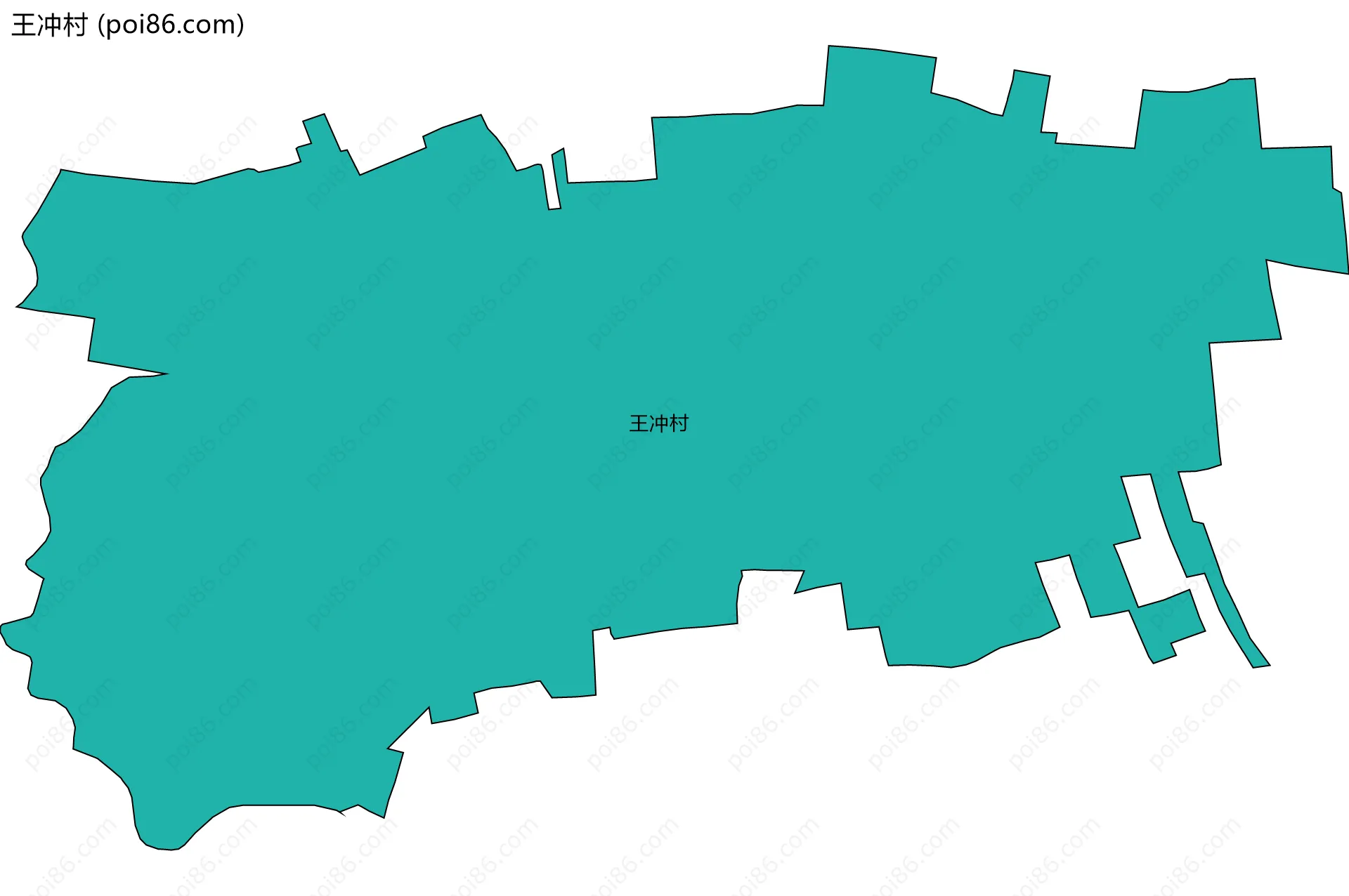 王冲村边界地图