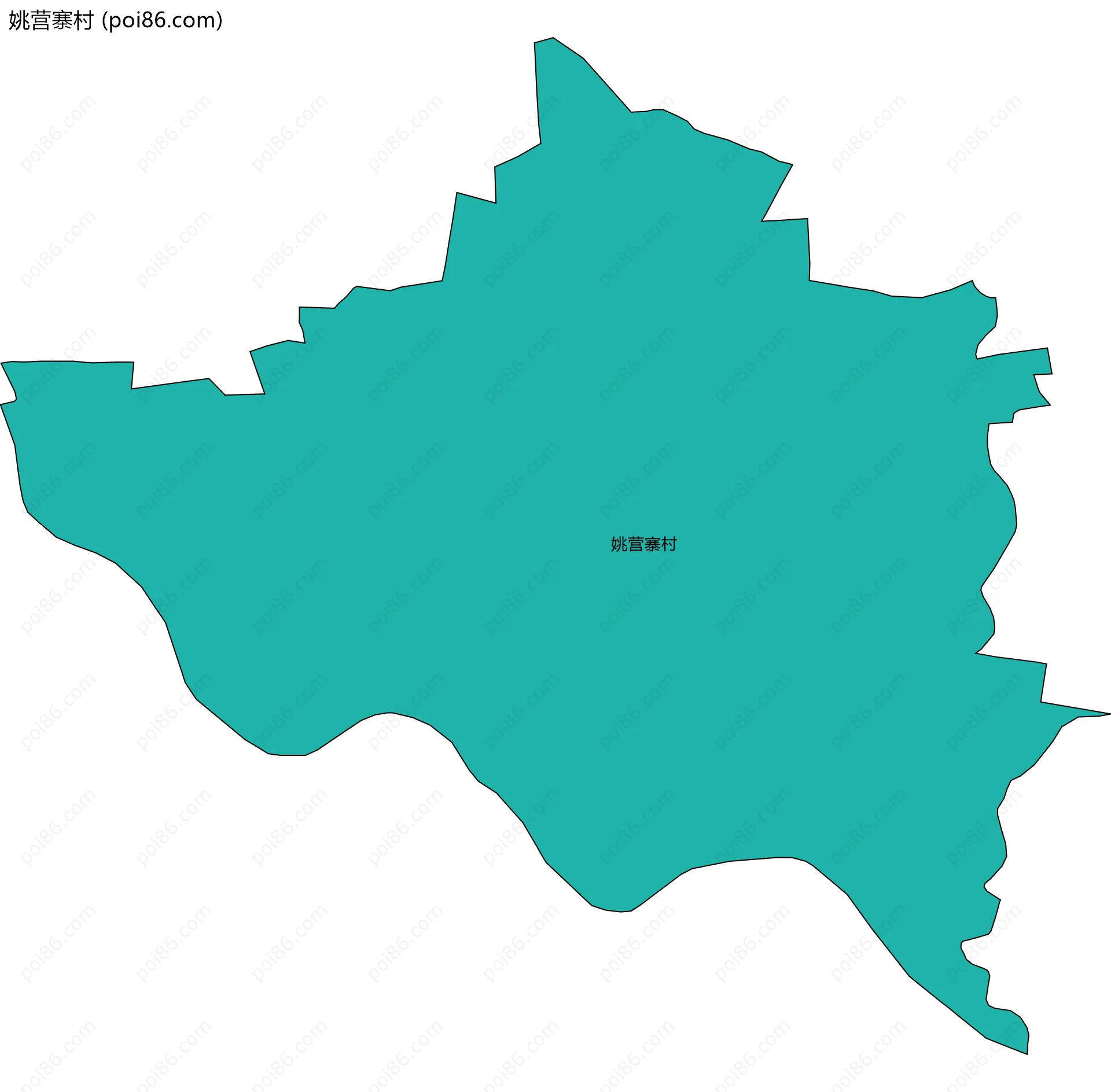 姚营寨村边界地图