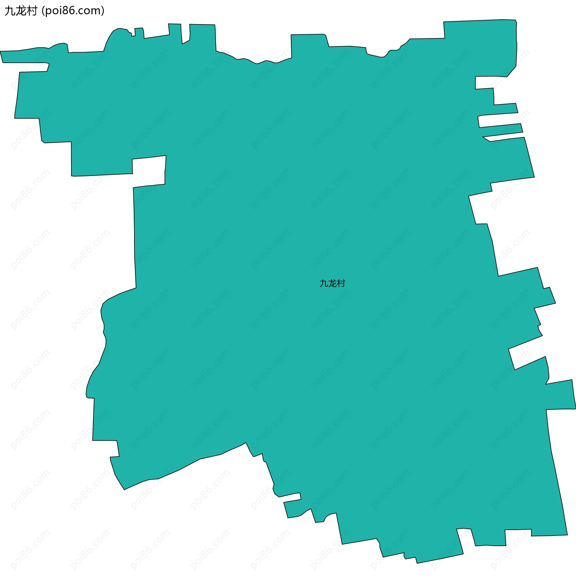 九龙村边界地图