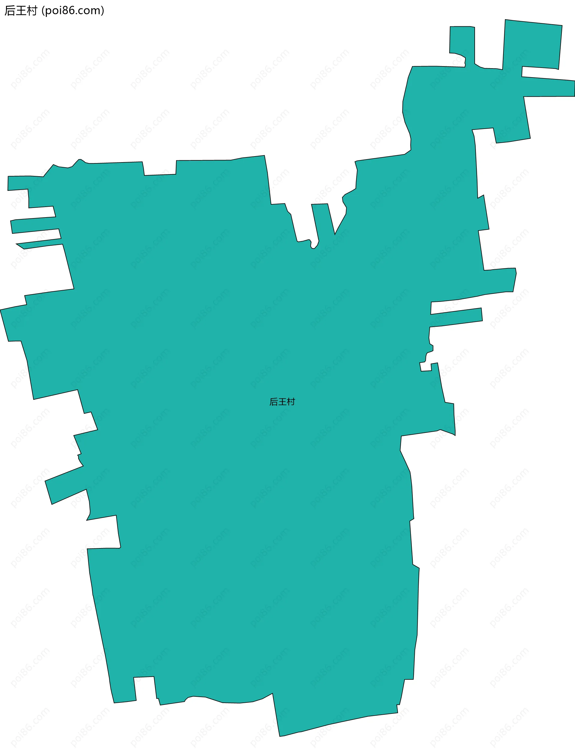 后王村边界地图