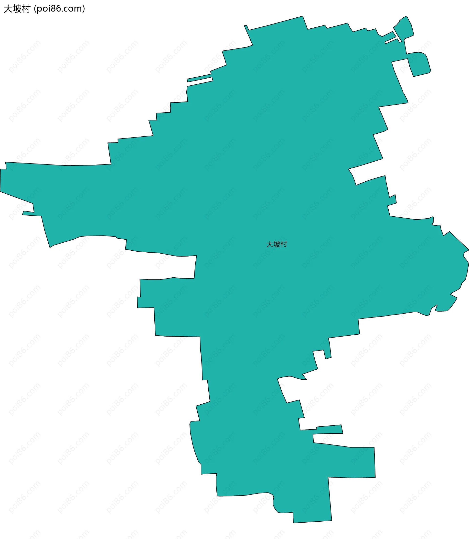 大坡村边界地图