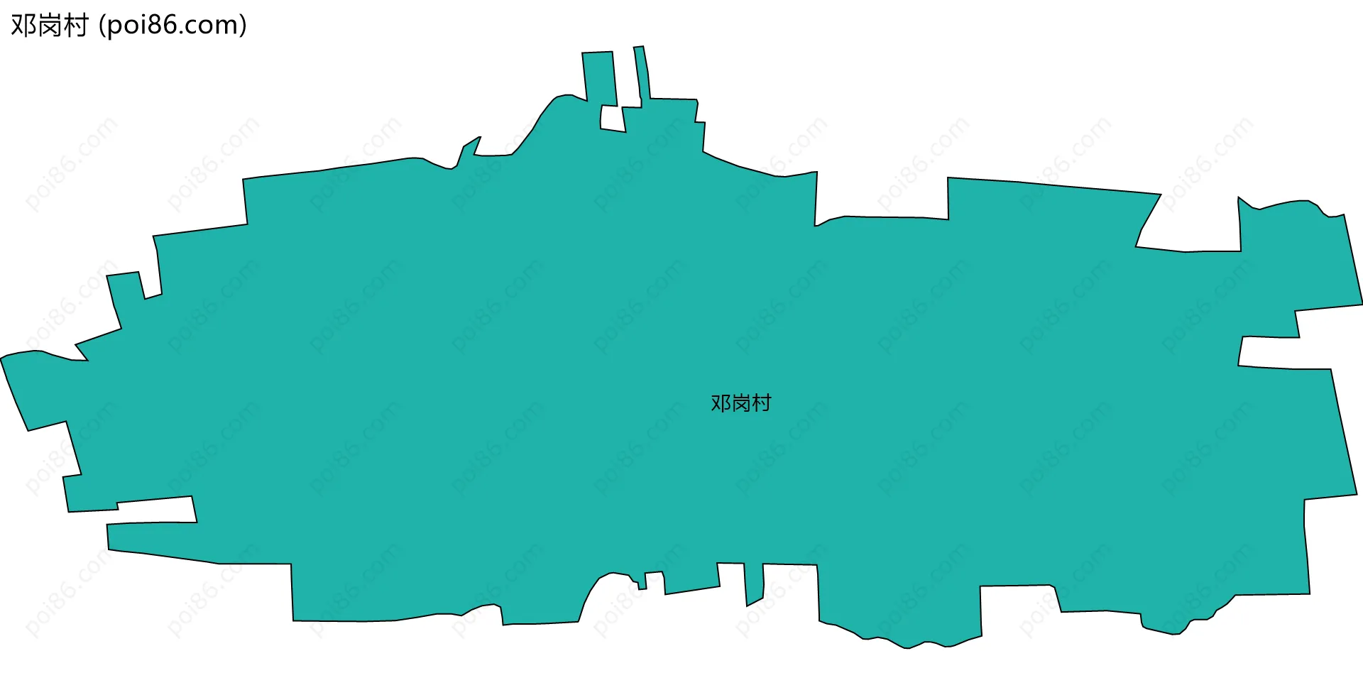 邓岗村边界地图