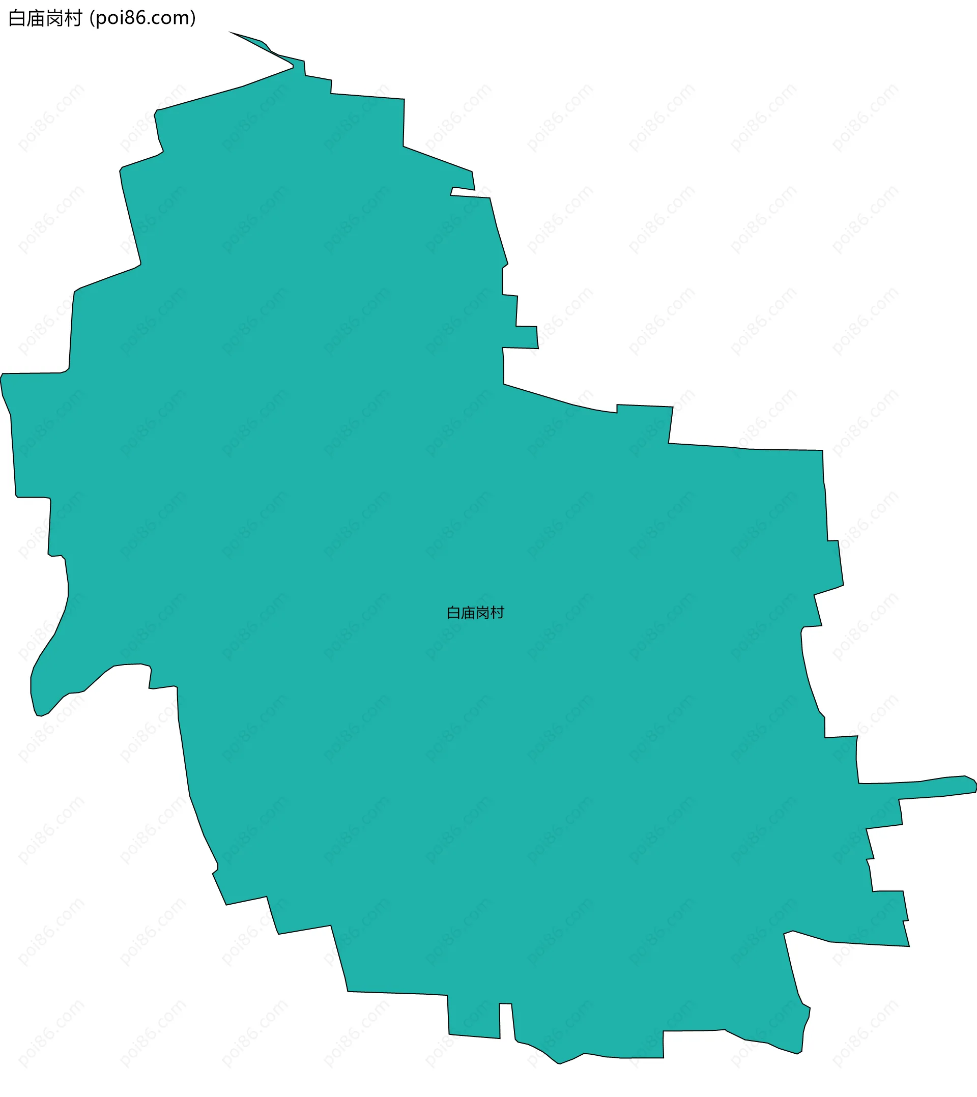 白庙岗村边界地图