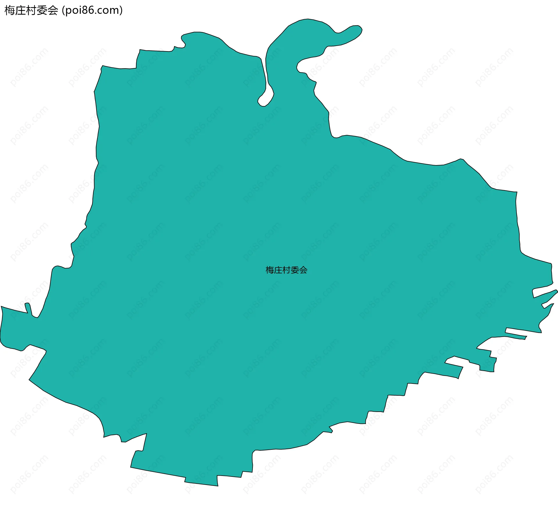 梅庄村委会边界地图