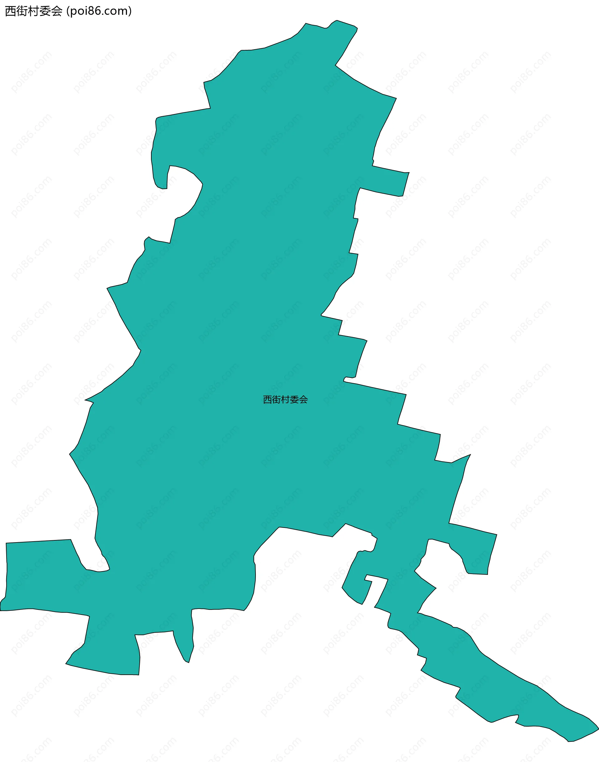西街村委会边界地图