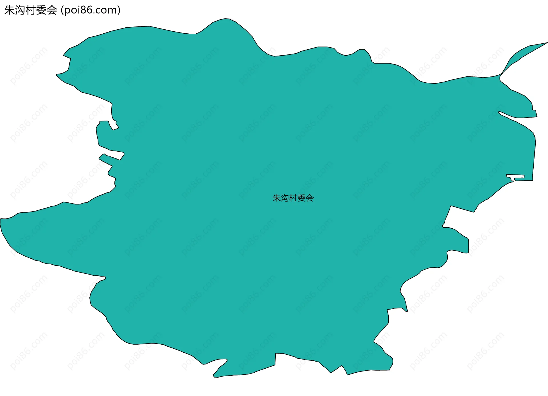 朱沟村委会边界地图
