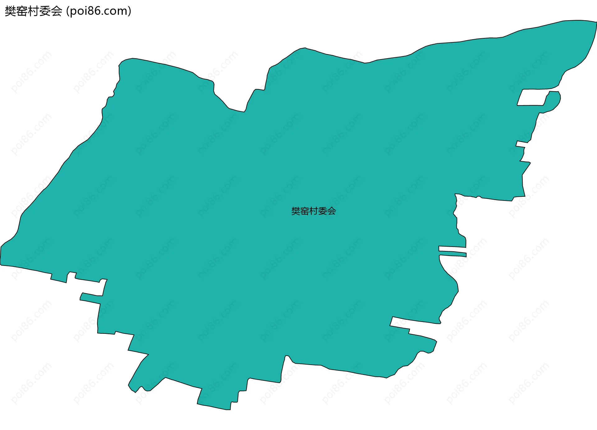 樊窑村委会边界地图