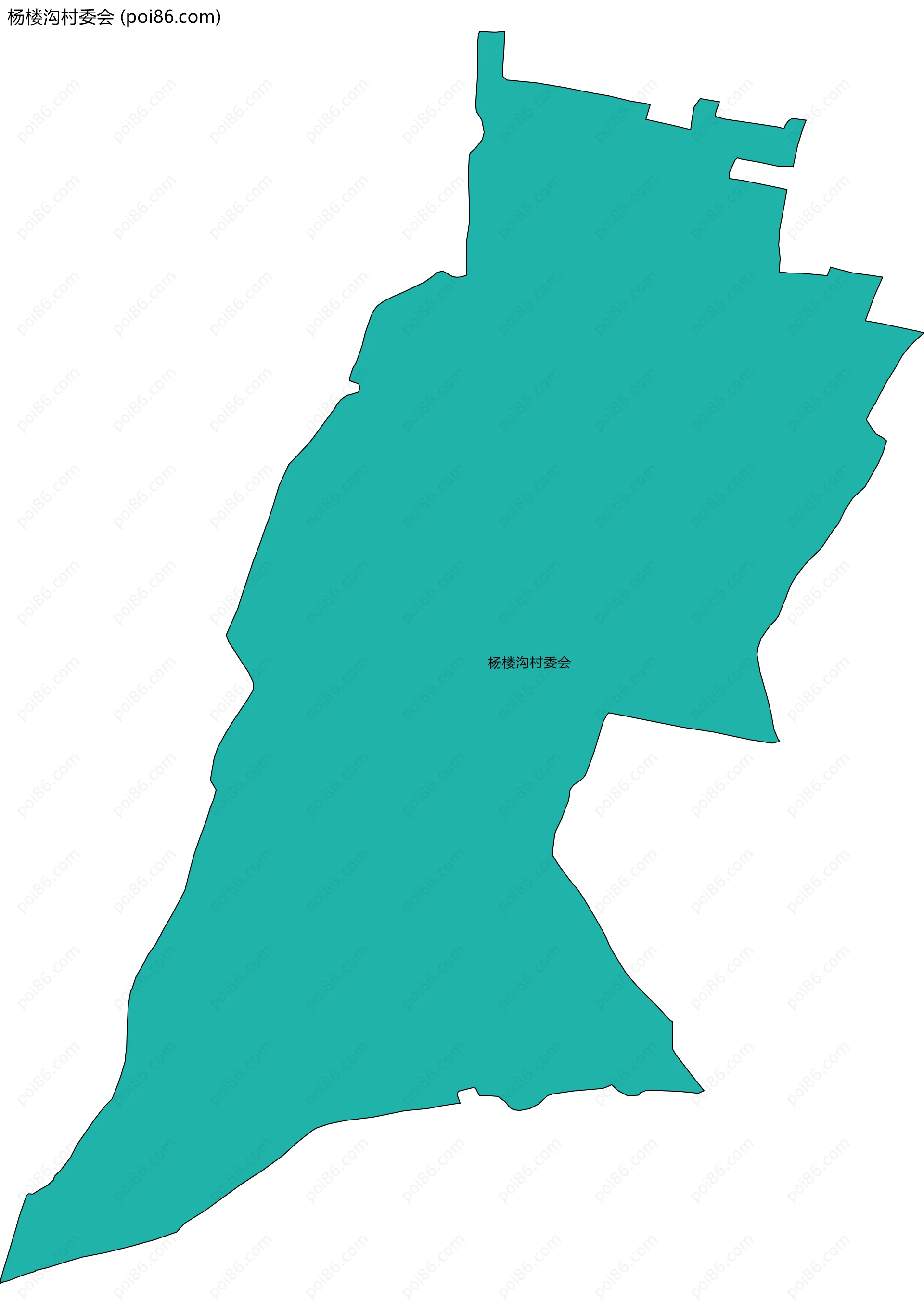 杨楼沟村委会边界地图