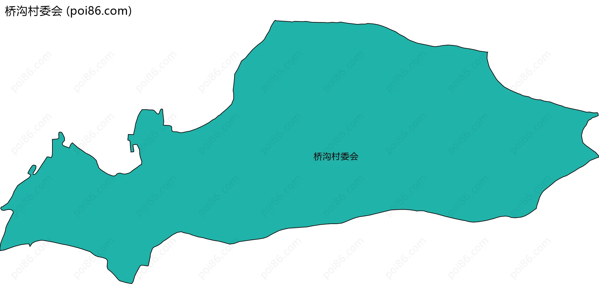 桥沟村委会边界地图