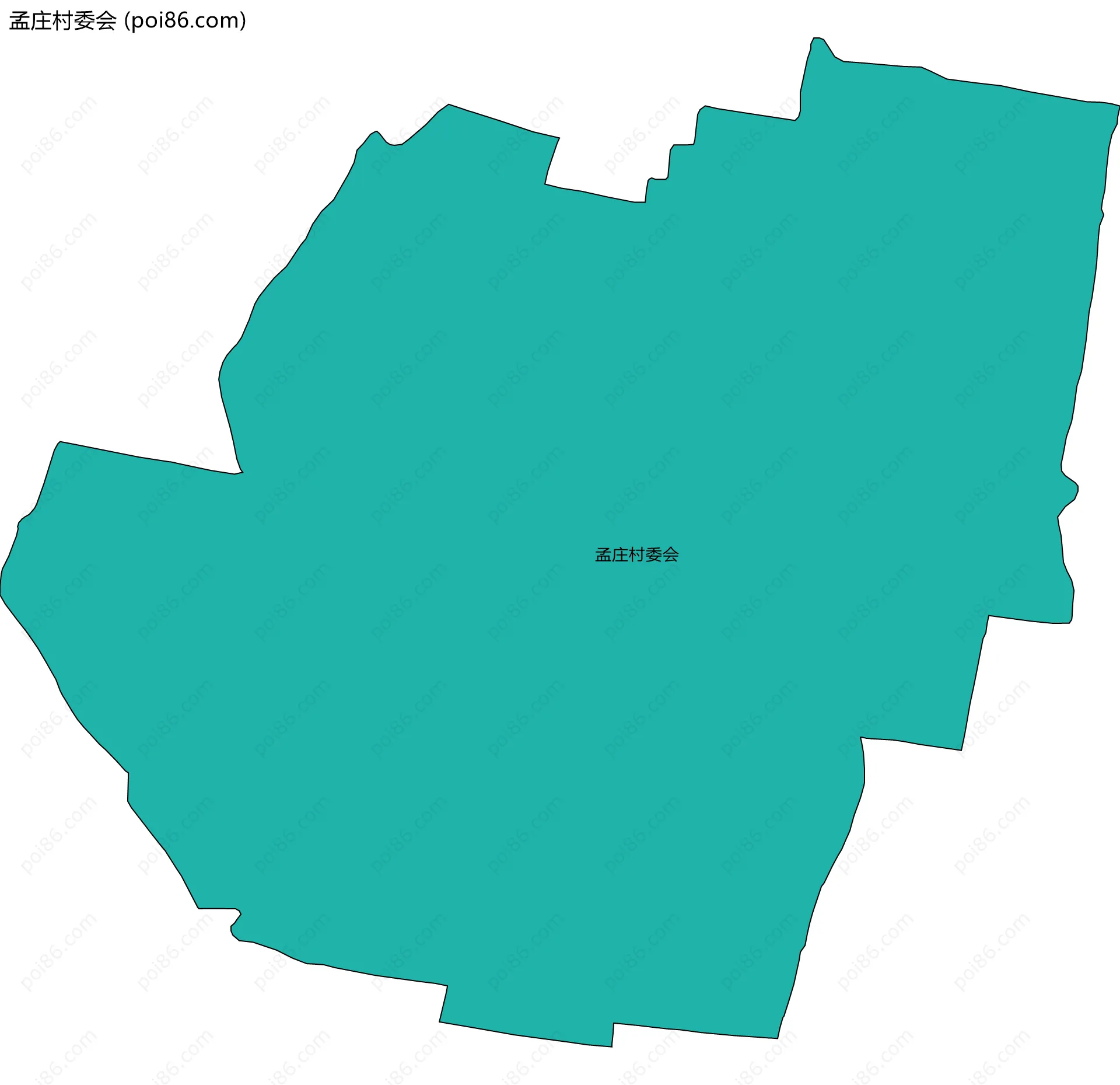 孟庄村委会边界地图