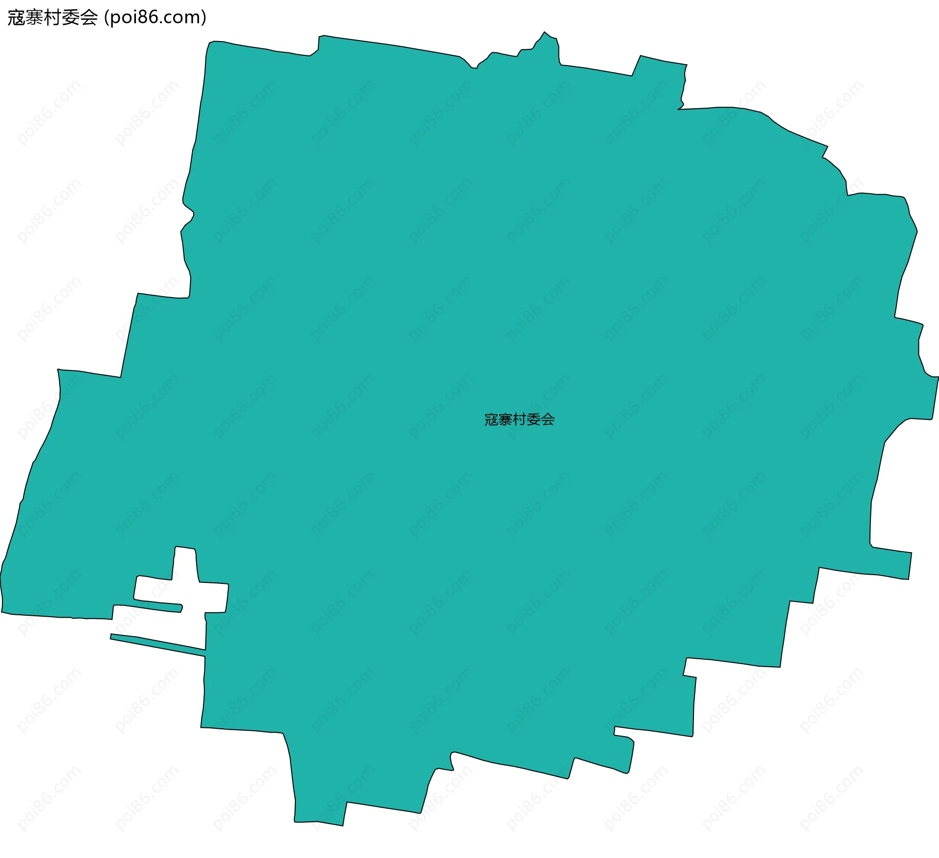 寇寨村委会边界地图
