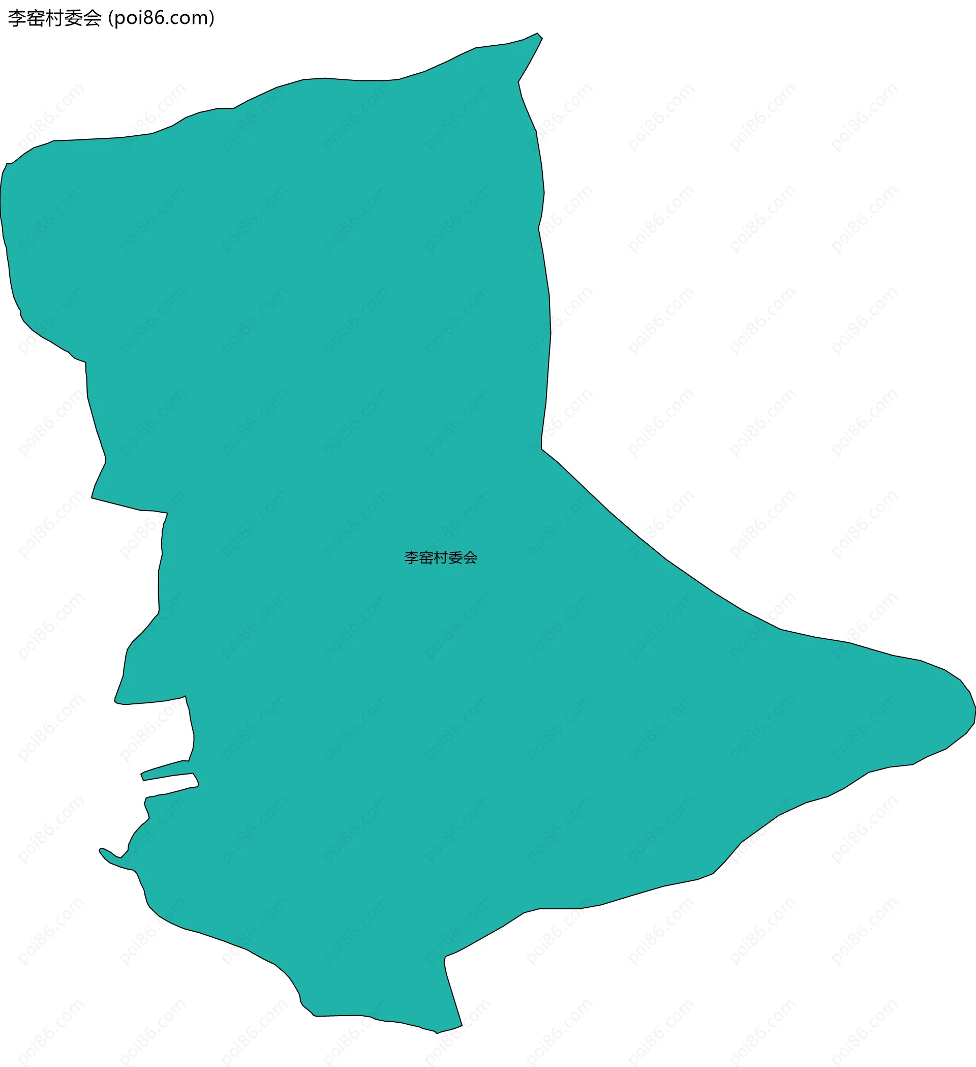 李窑村委会边界地图