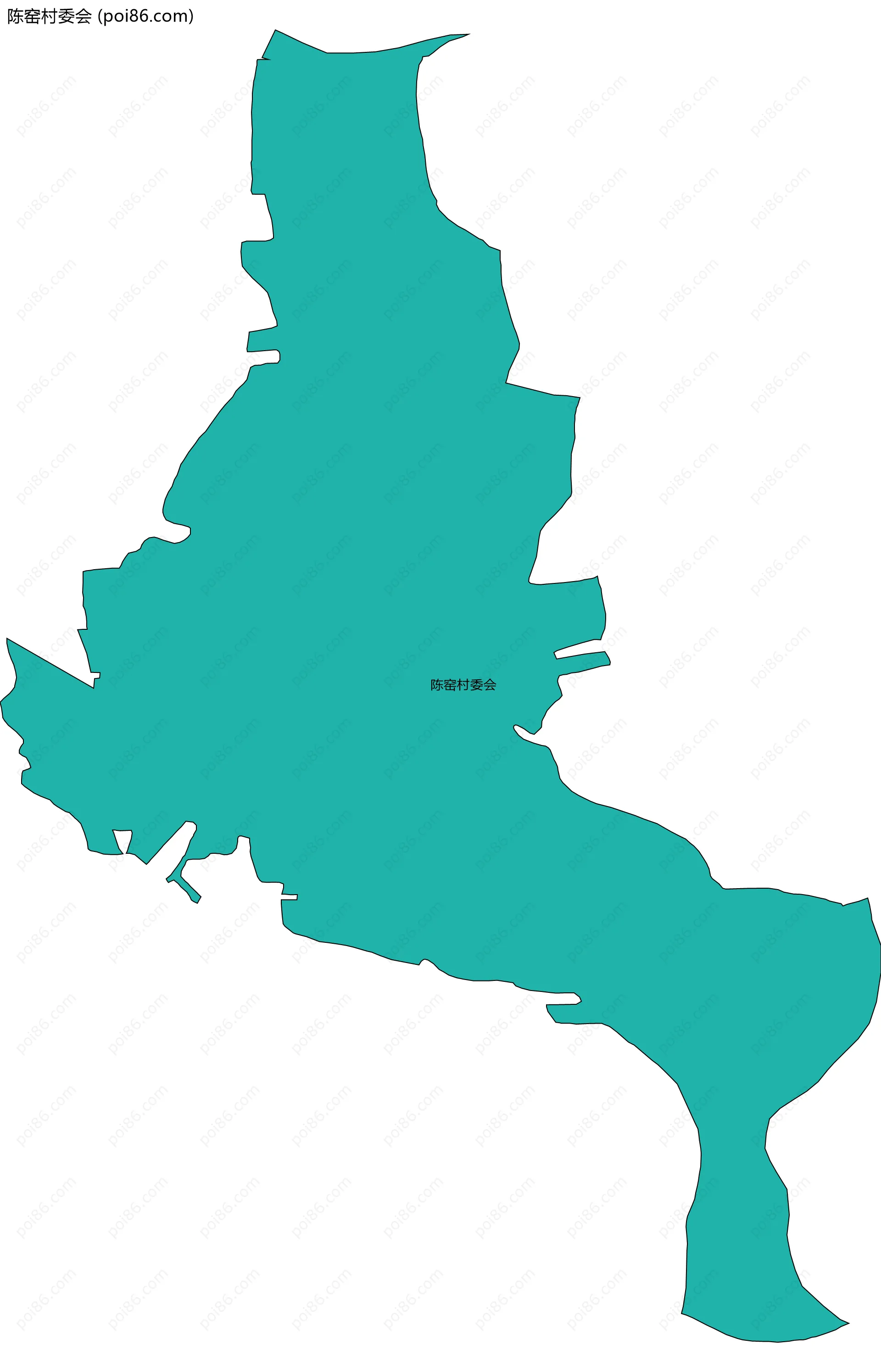 陈窑村委会边界地图
