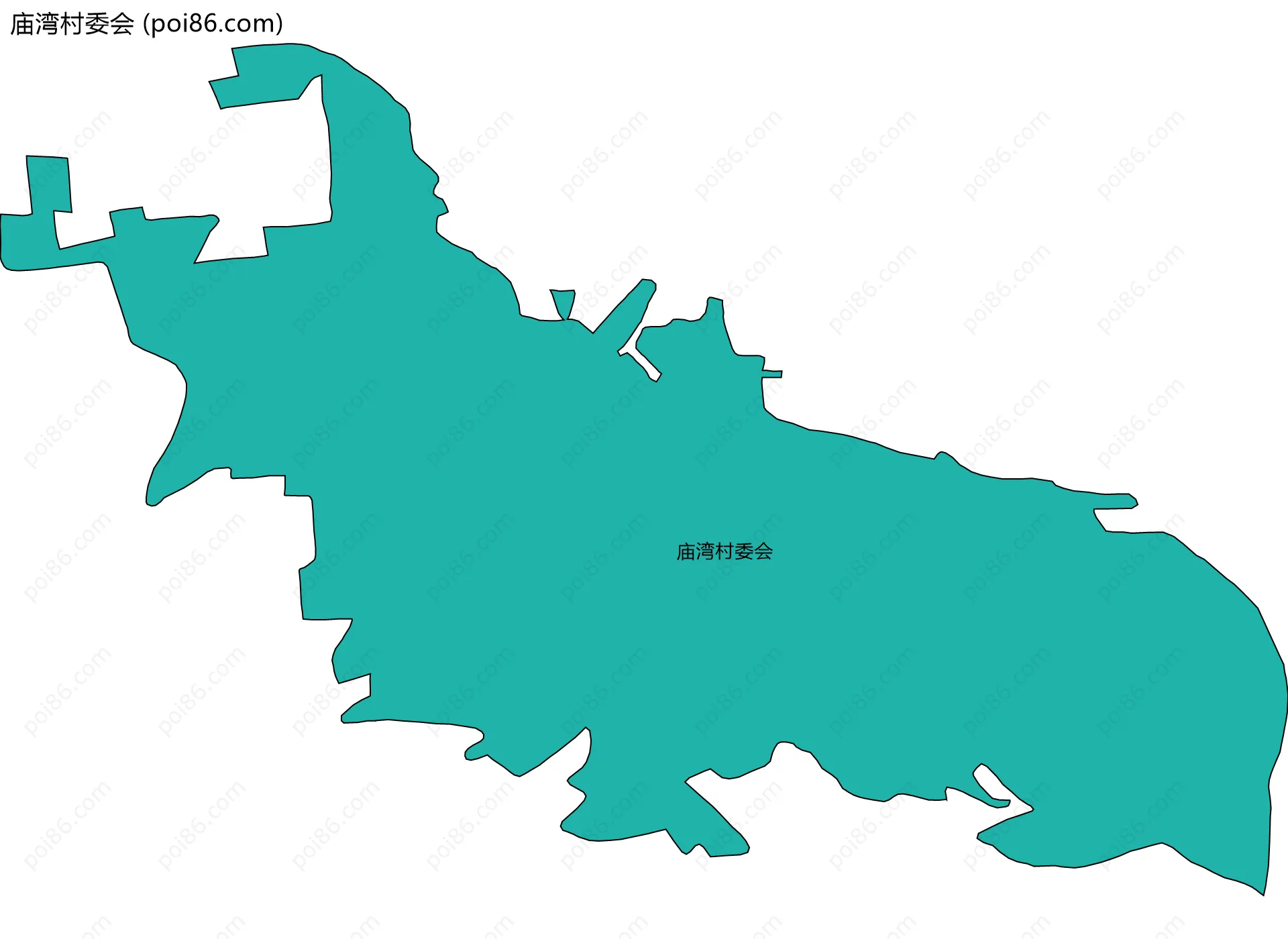 庙湾村委会边界地图