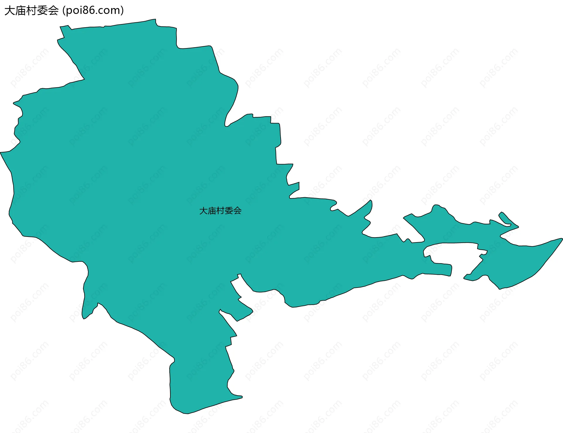 大庙村委会边界地图