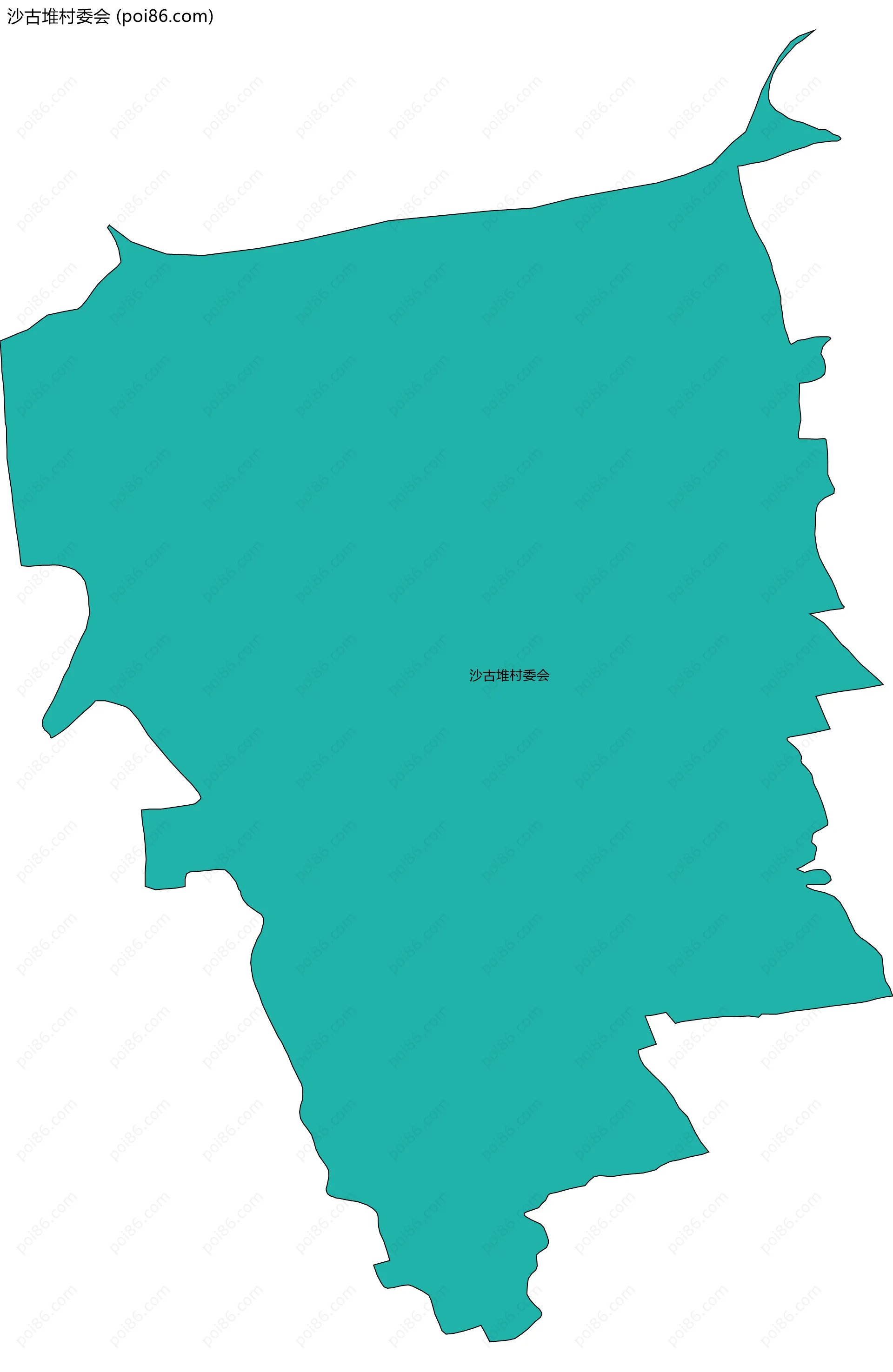 沙古堆村委会边界地图