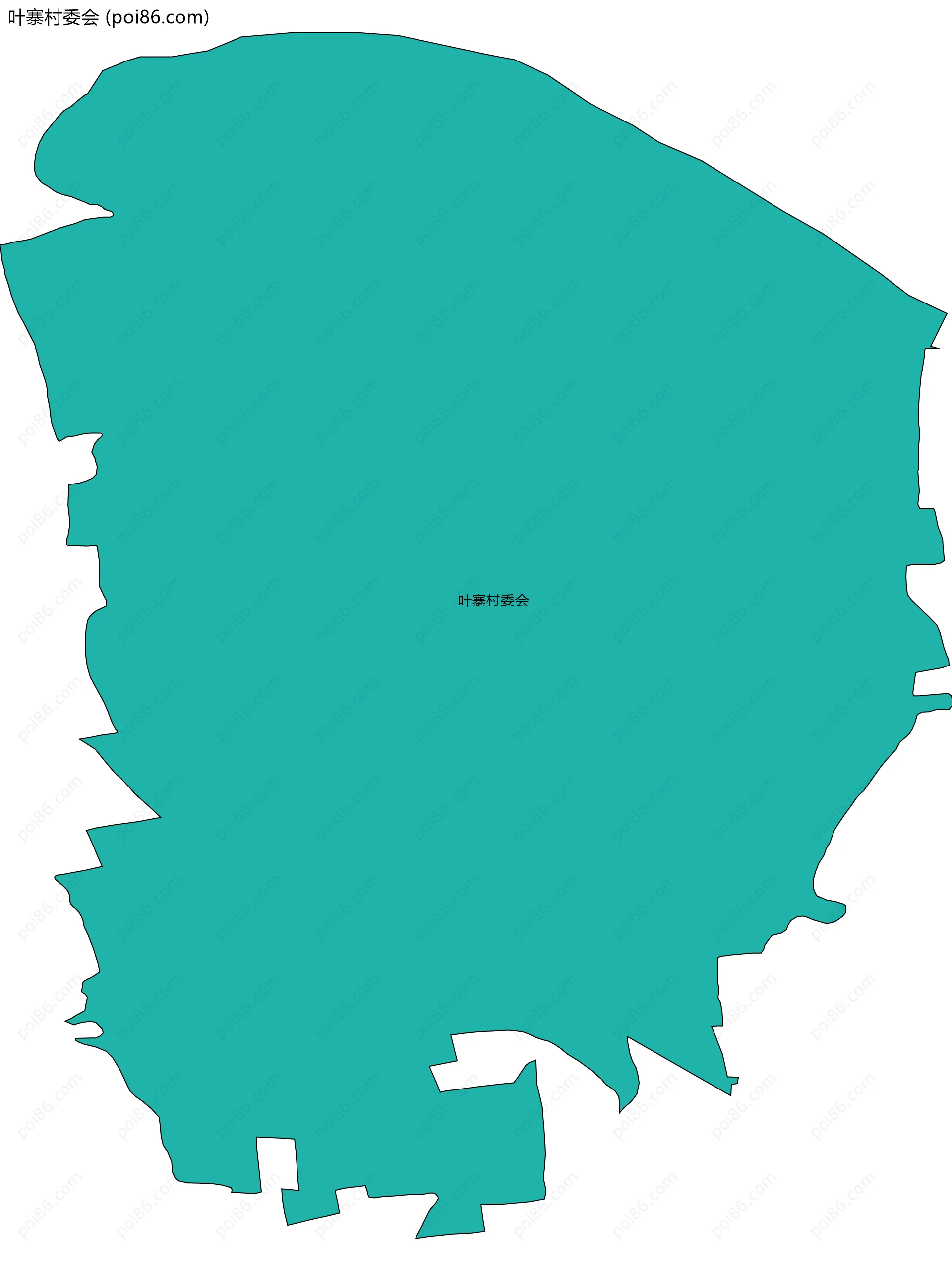 叶寨村委会边界地图