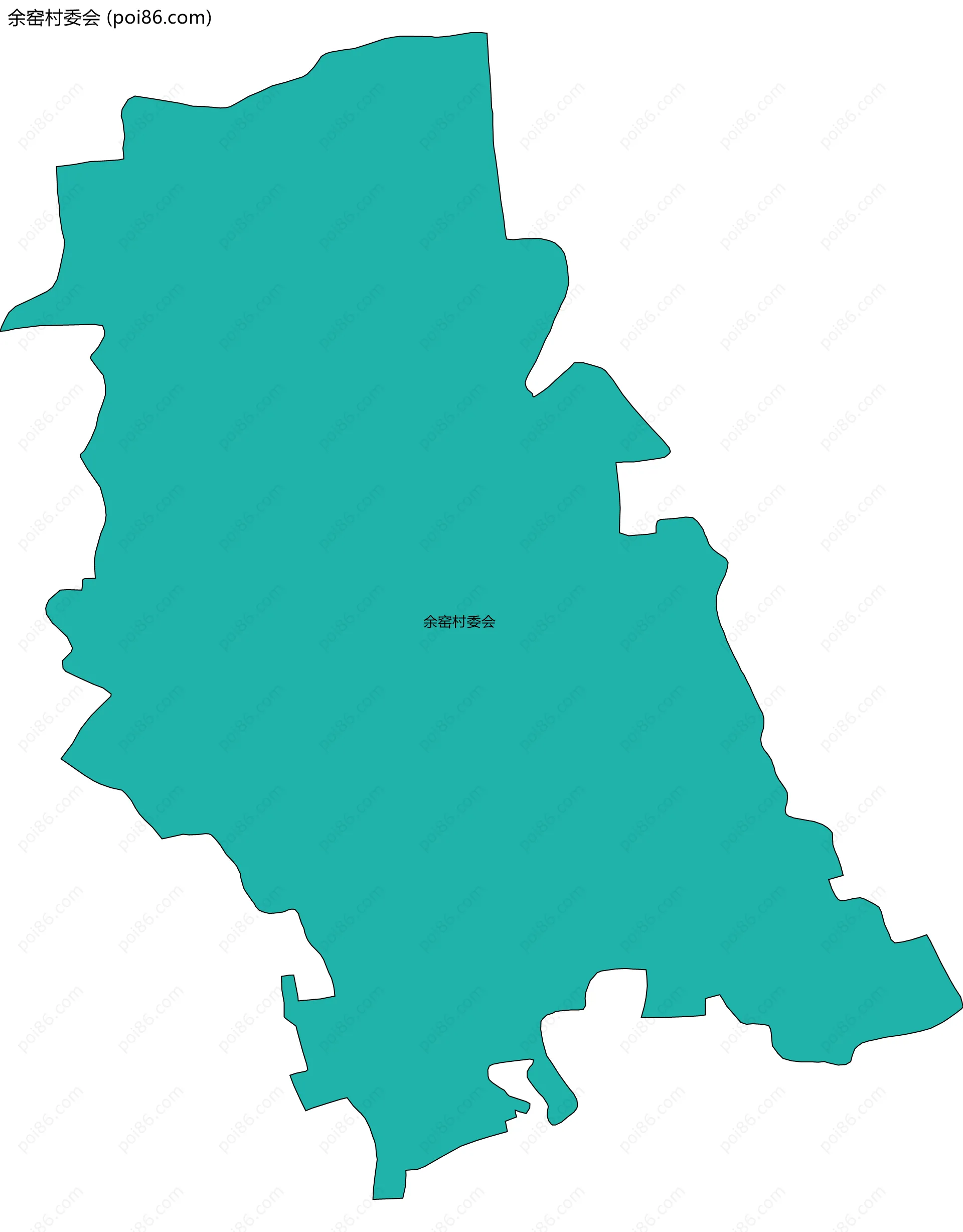 余窑村委会边界地图