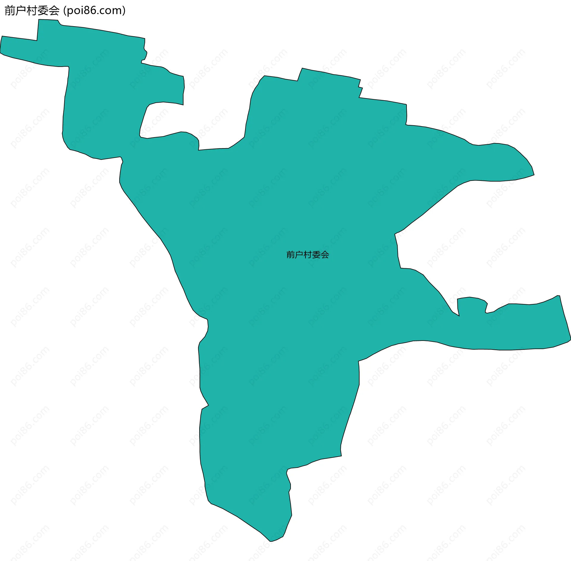 前户村委会边界地图