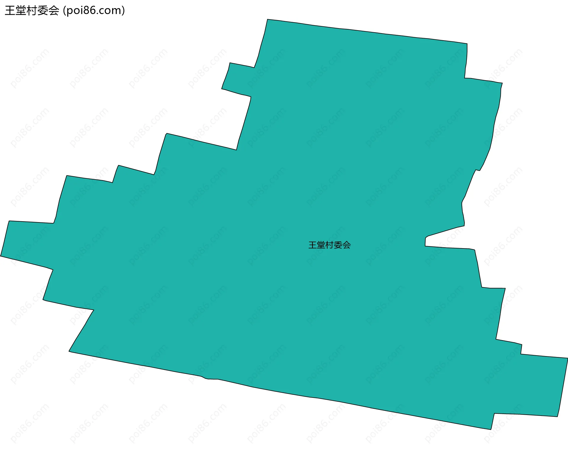 王堂村委会边界地图