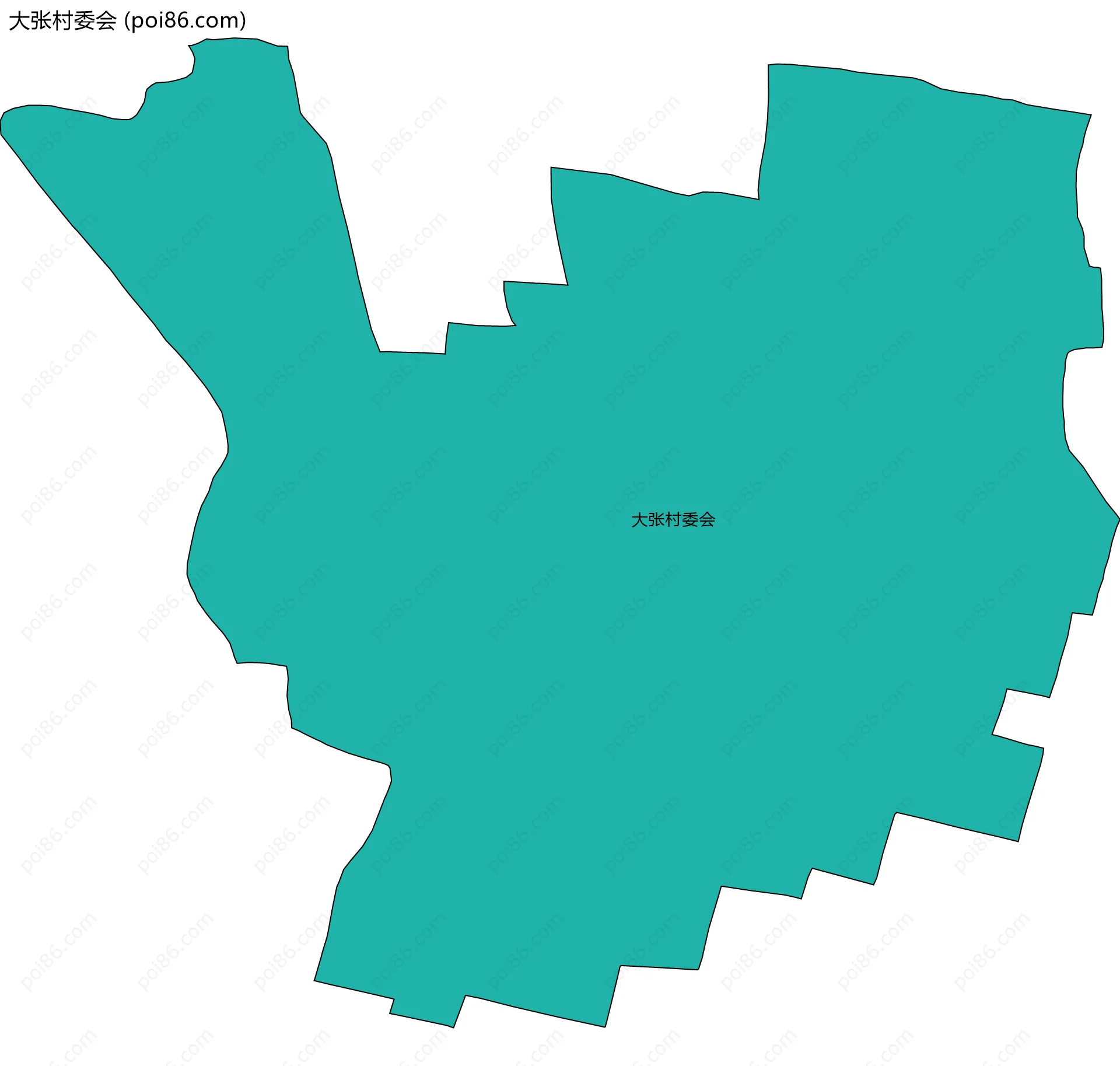 大张村委会边界地图