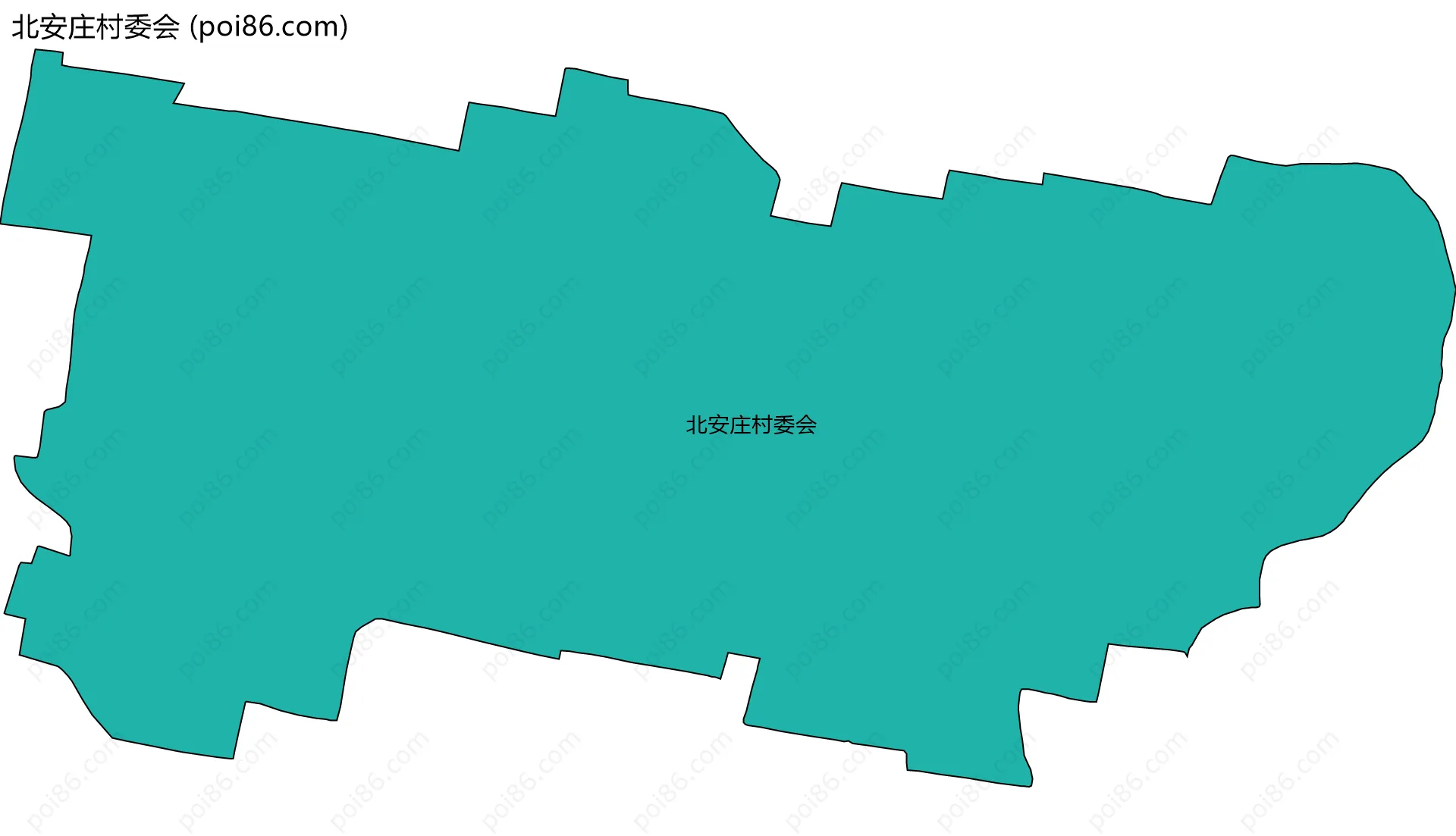 北安庄村委会边界地图