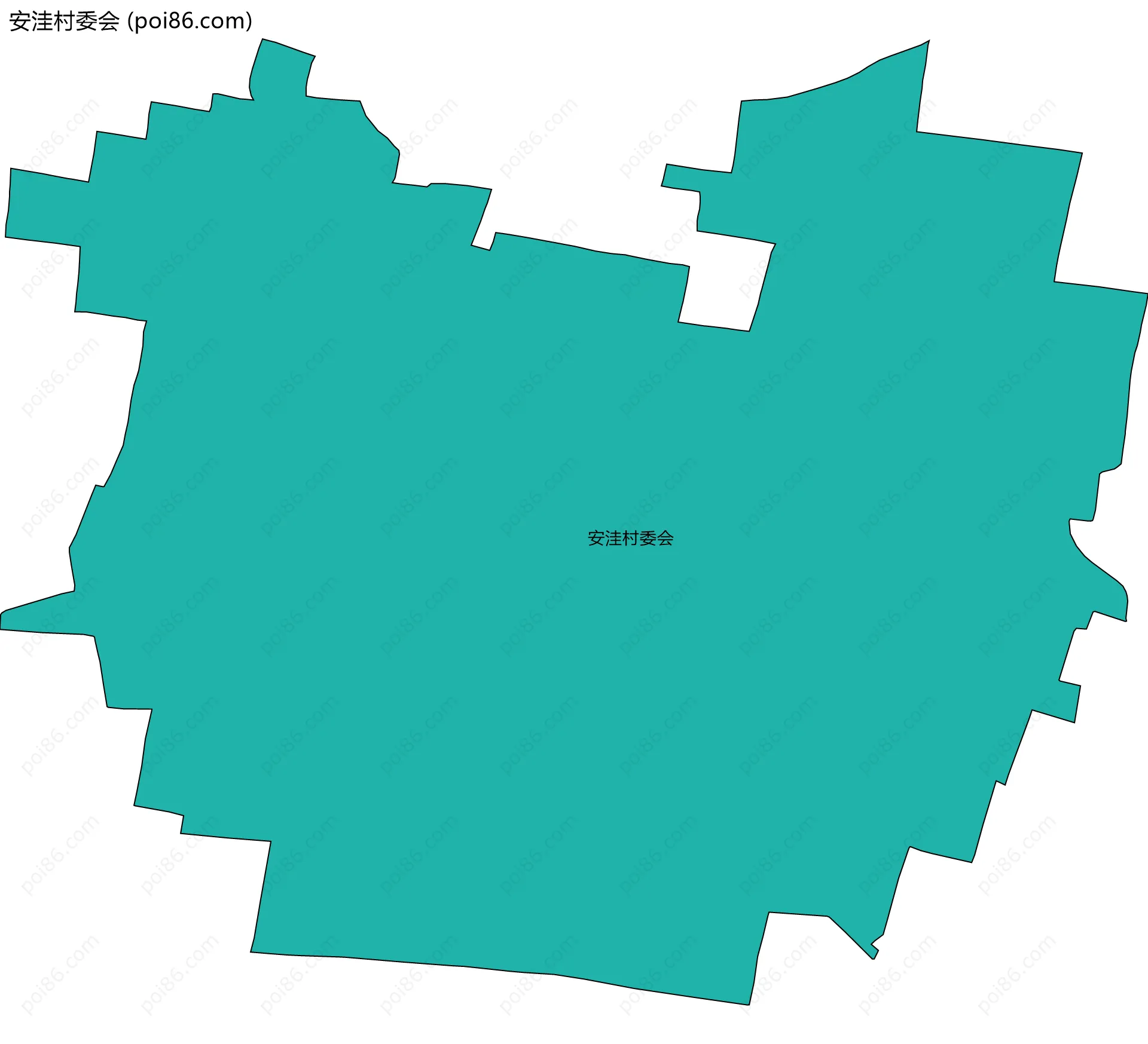 安洼村委会边界地图