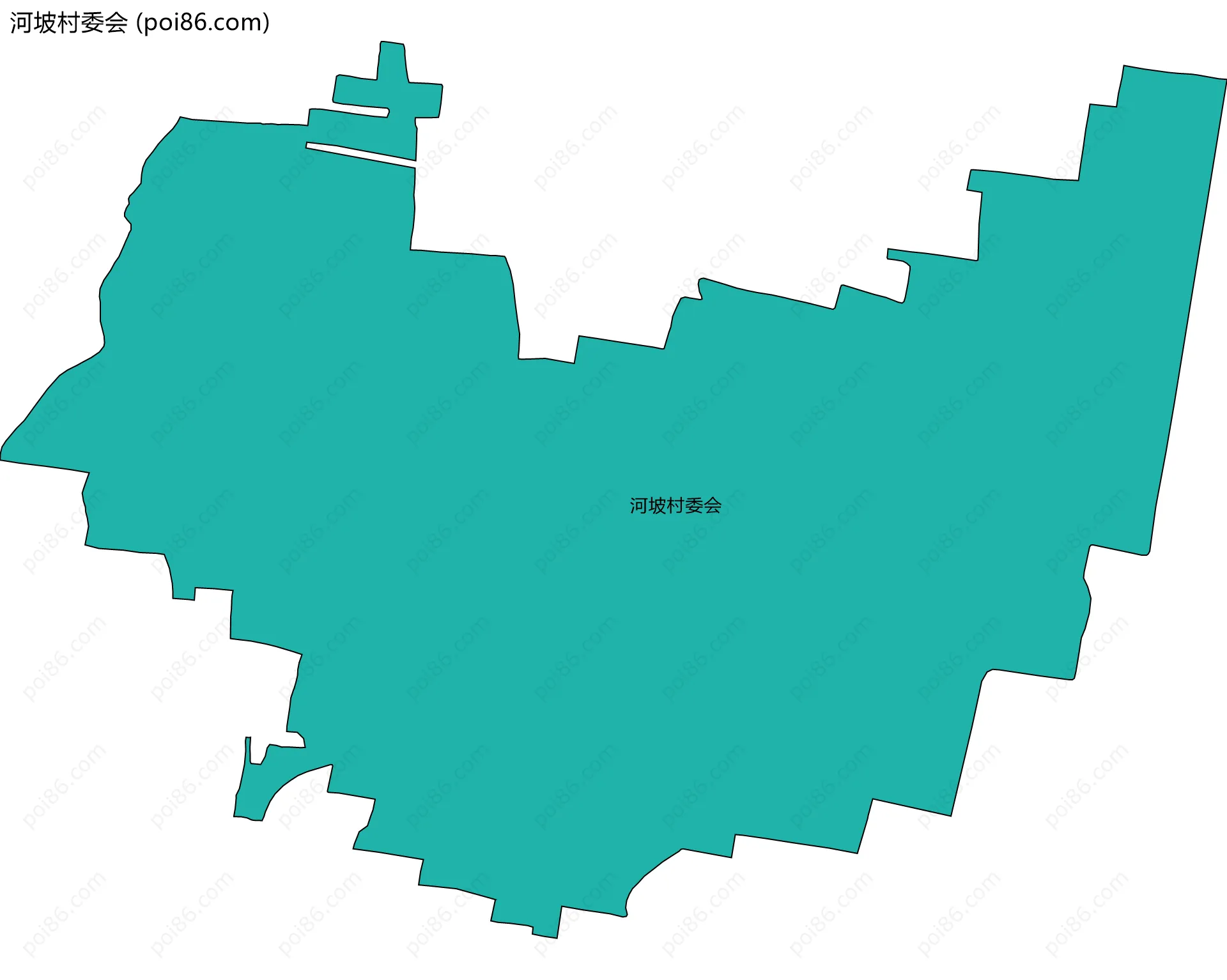 河坡村委会边界地图