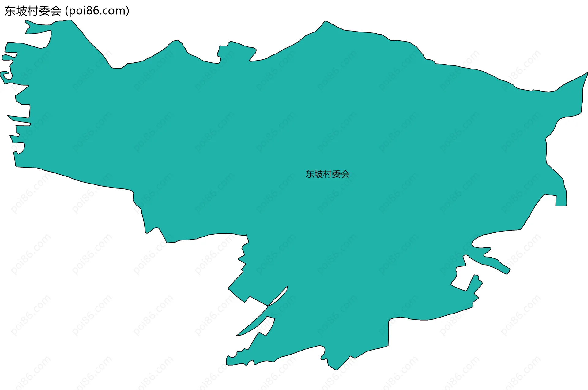 东坡村委会边界地图