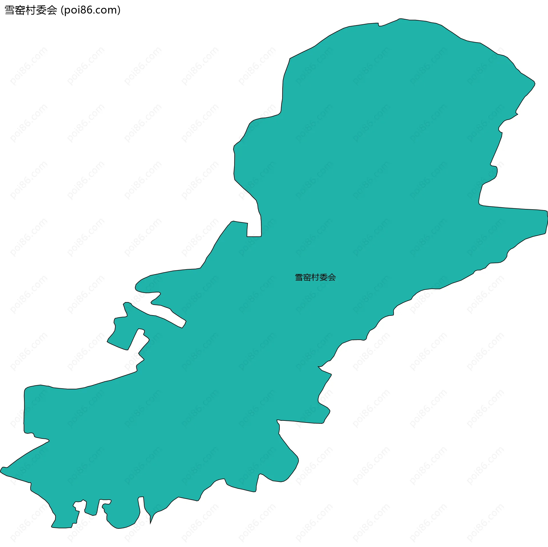 雪窑村委会边界地图