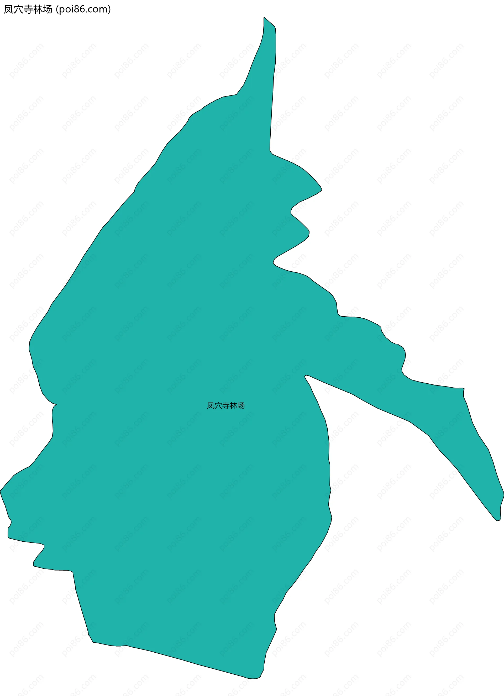 凤穴寺林场边界地图