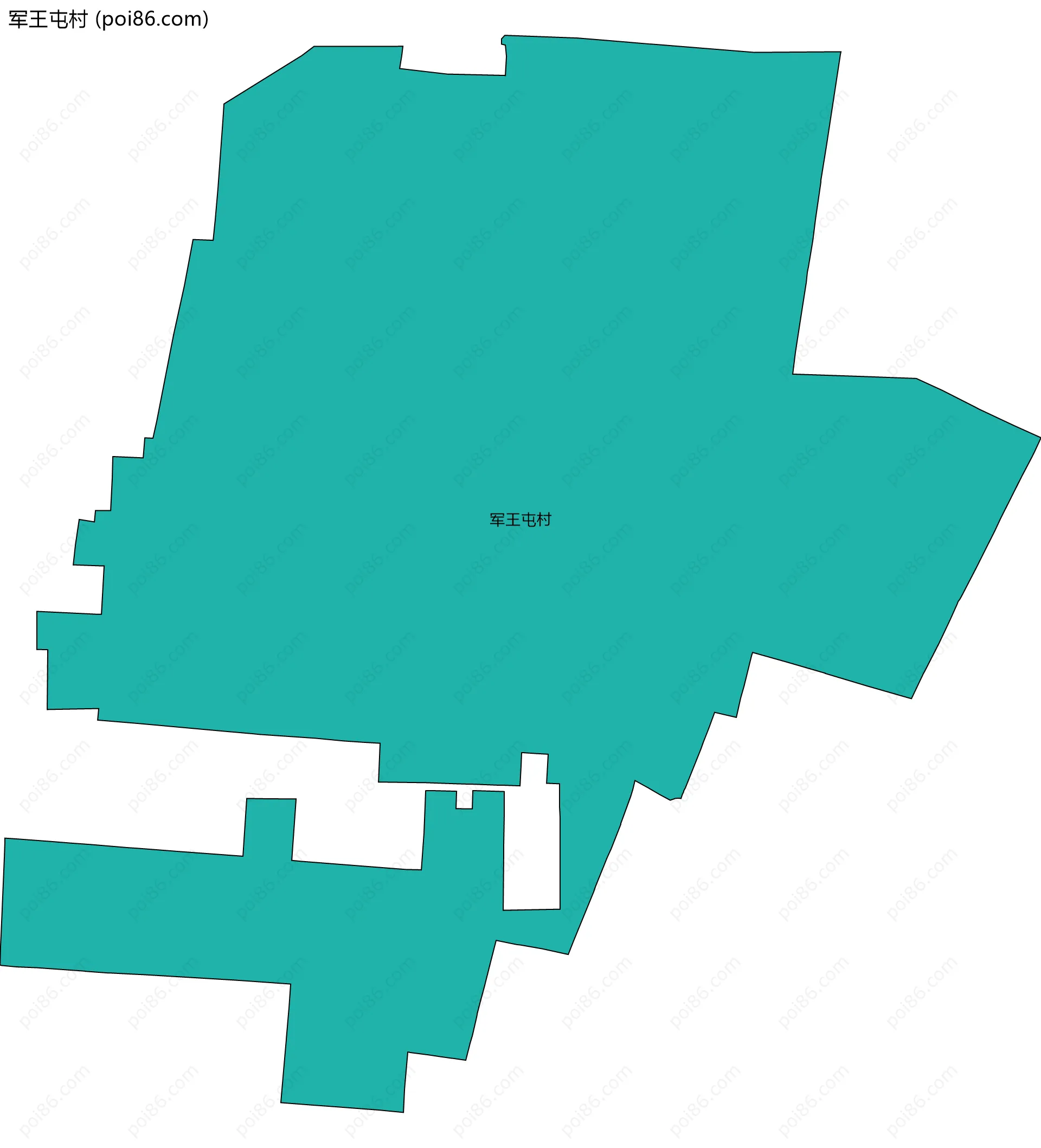 军王屯村边界地图