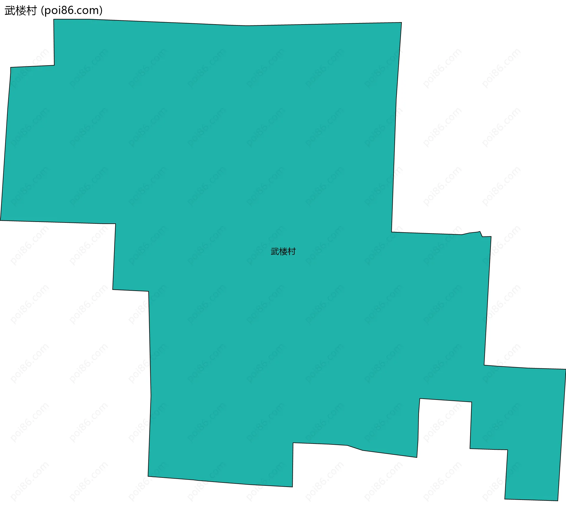 武楼村边界地图