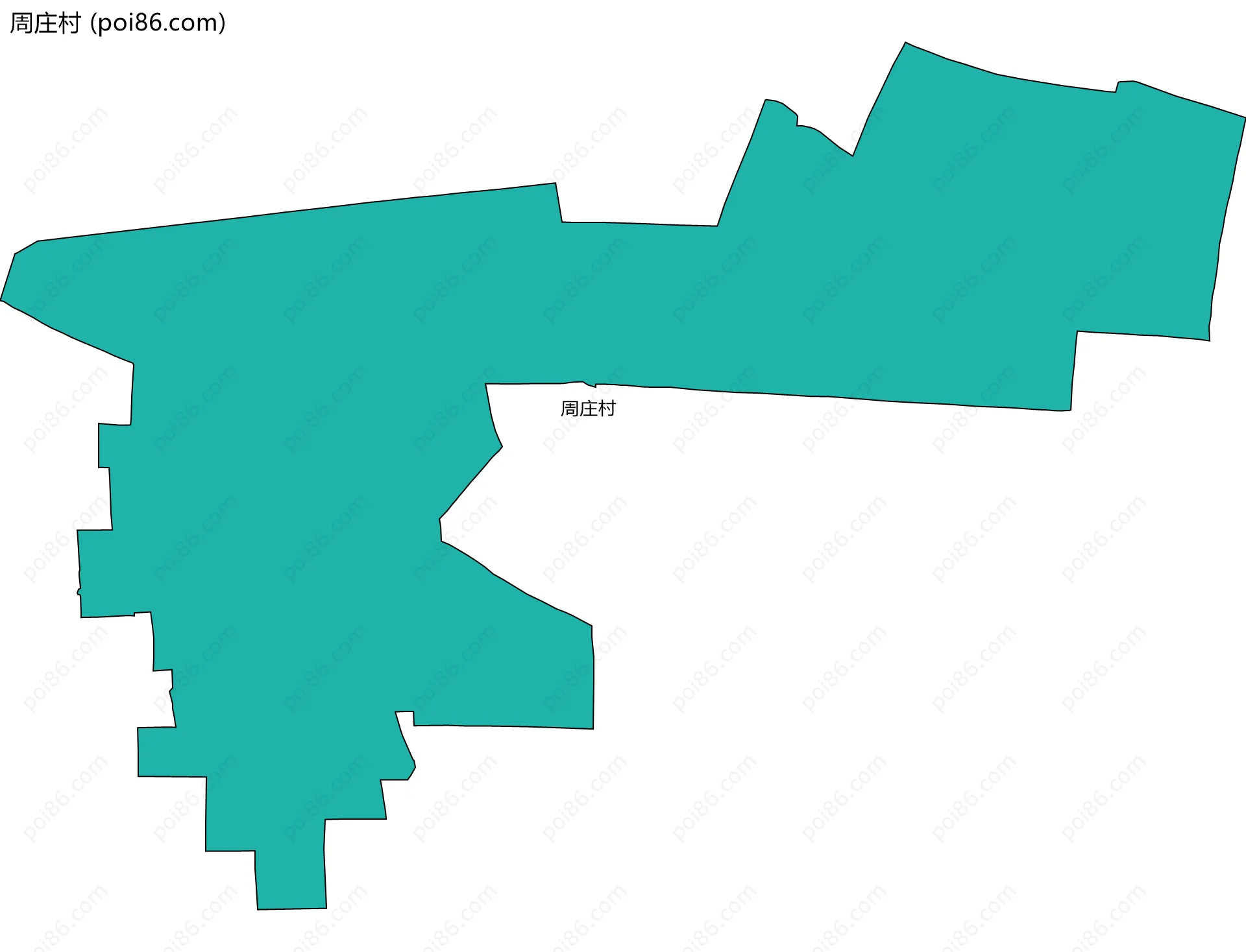 周庄村边界地图
