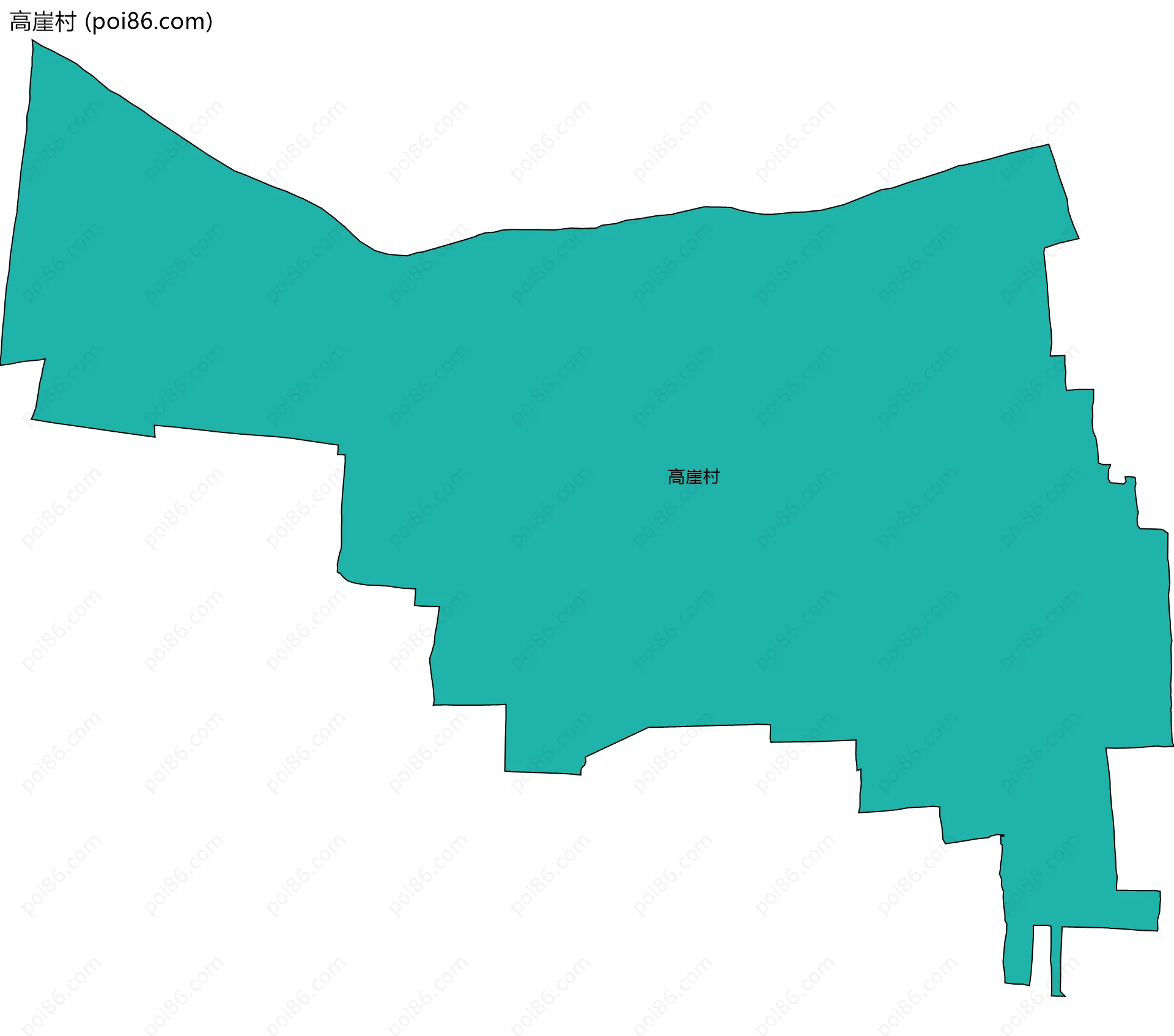 高崖村边界地图