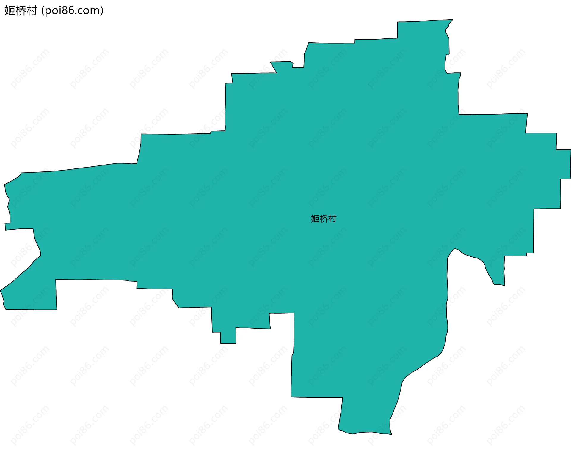 姬桥村边界地图